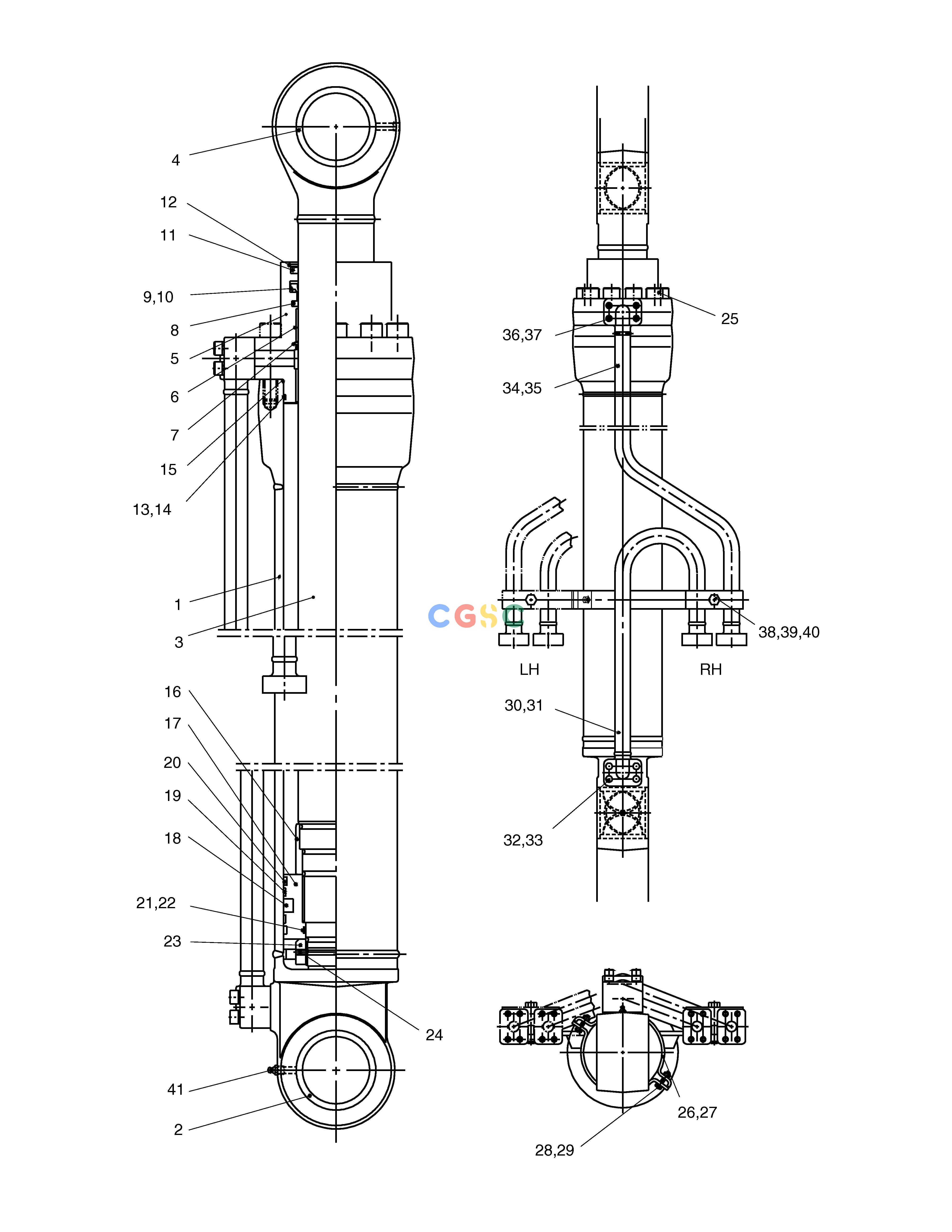 斗山零件查询BOOM CYLINDER SOLAR 220LC-6 Doosan parts catalog online