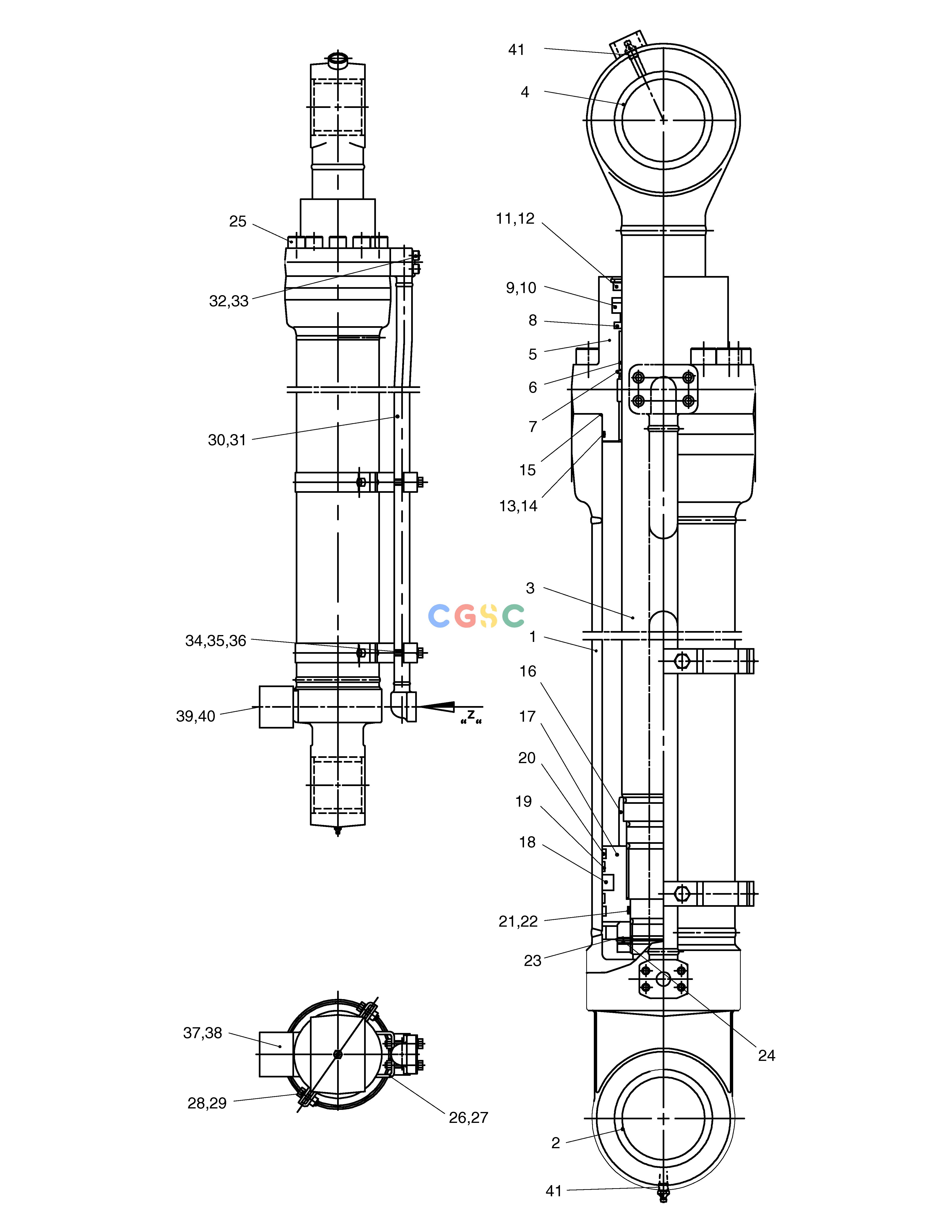 斗山零件查询BUCKET CYLINDER SOLAR 220LC-6 Doosan parts catalog online