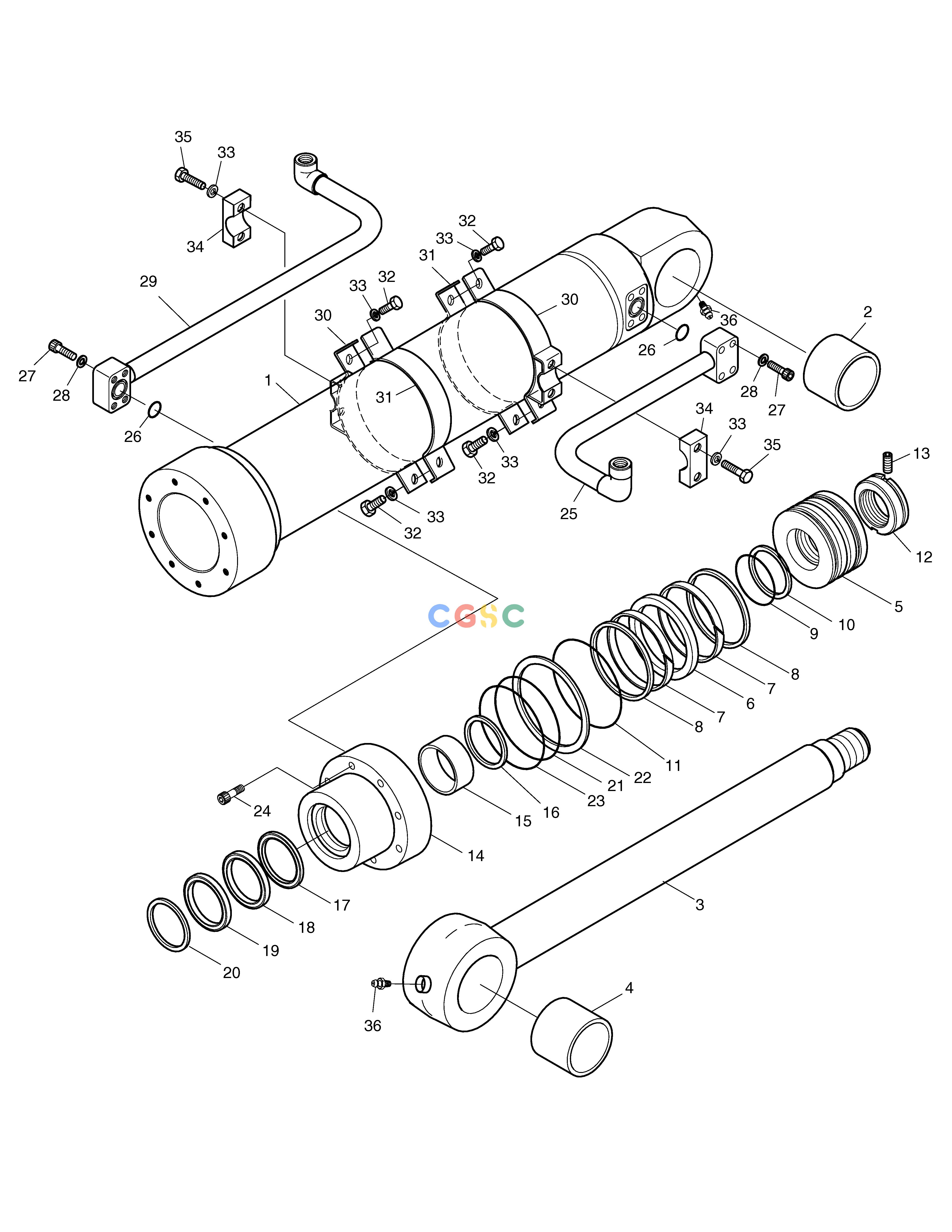 斗山零件查询BUCKET CYLINDER-6.2M ARM SOLAR 220LC-6 Doosan parts catalog online
