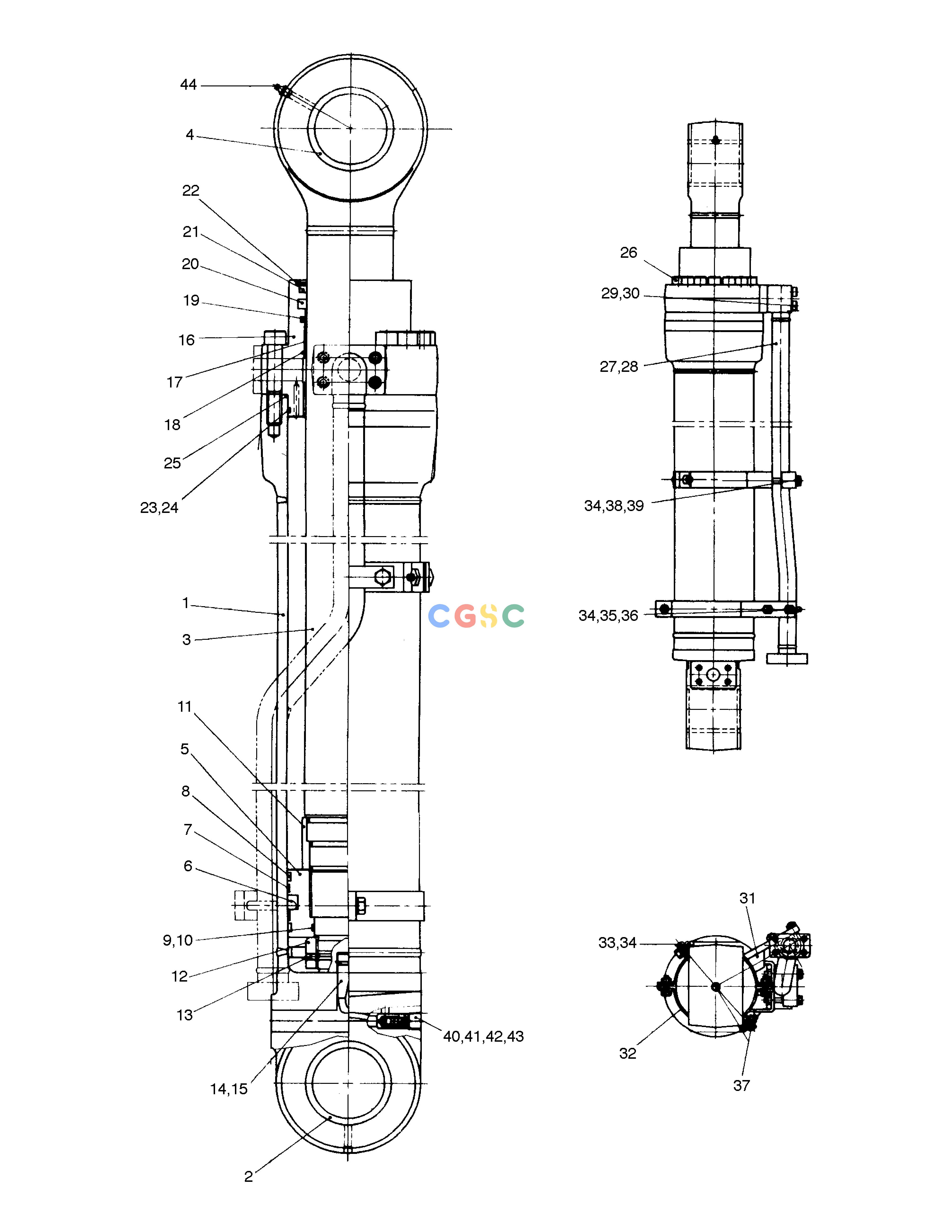 斗山零件查询ARM CYLINDER-2M ARM SOLAR 220LC-6 Doosan parts catalog online