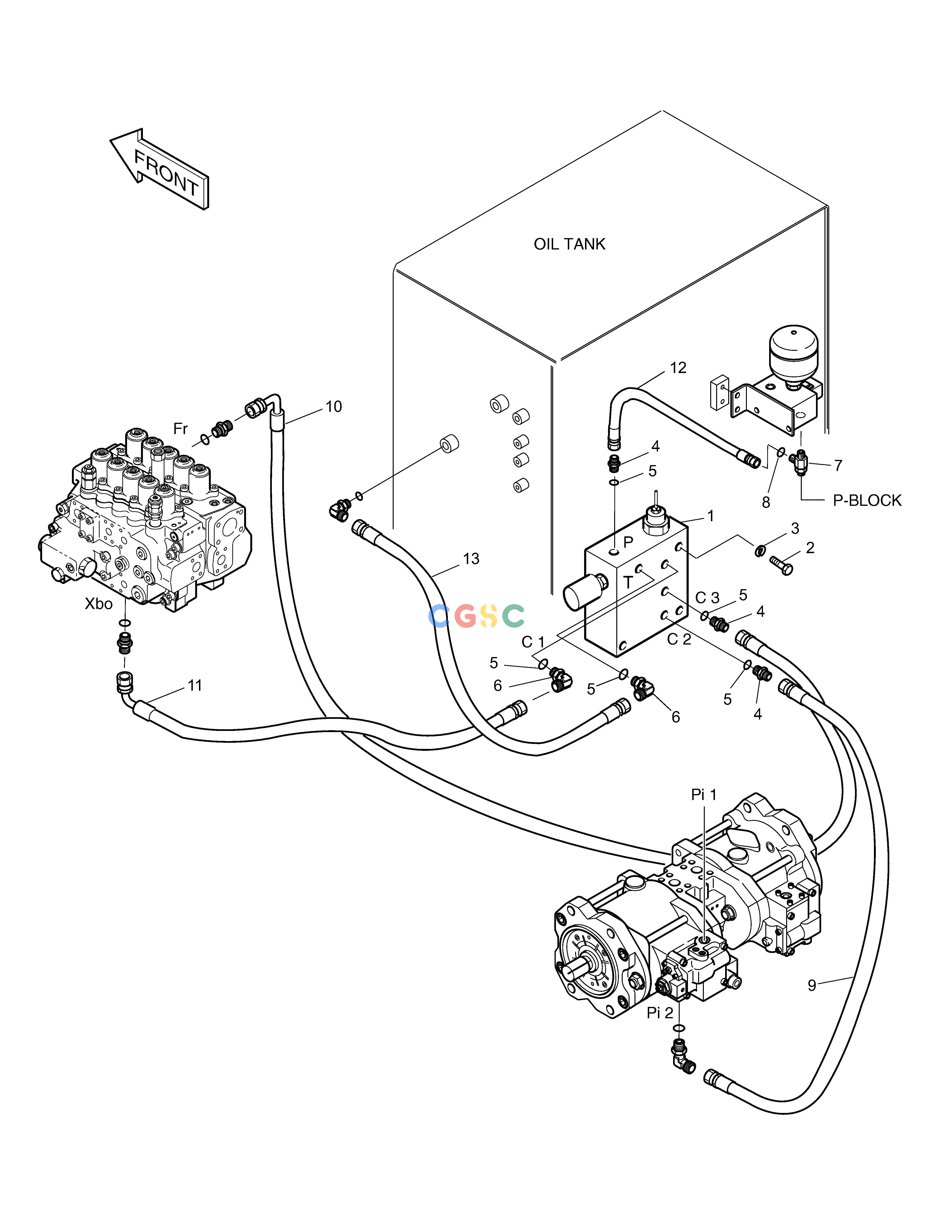 斗山零件查询PILOT PIPING-BREAKER SOLAR 220LC-6 Doosan parts catalog online
