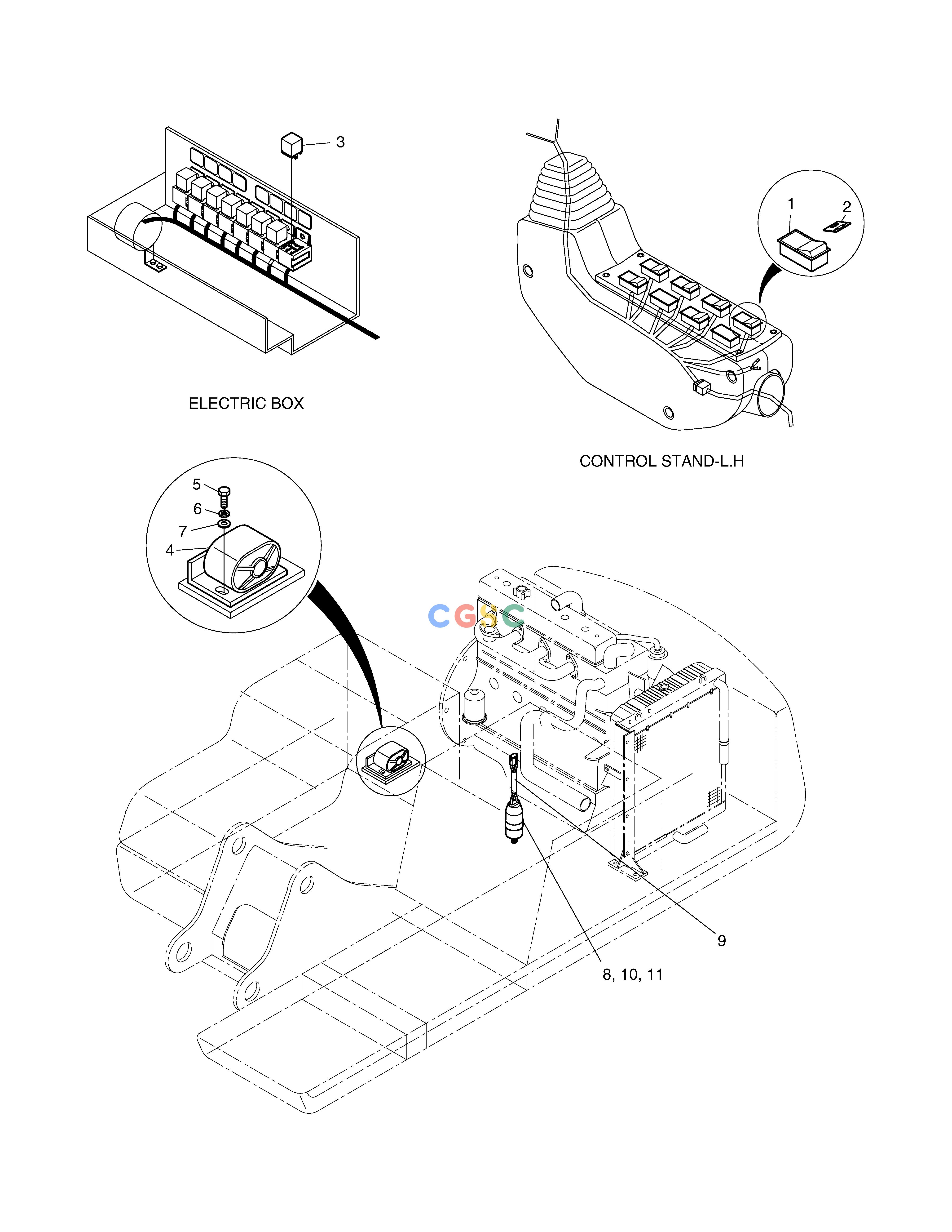 斗山零件查询TRAVEL SWING ALARM ASS'Y(2) SOLAR 220LC-6 Doosan parts catalog online