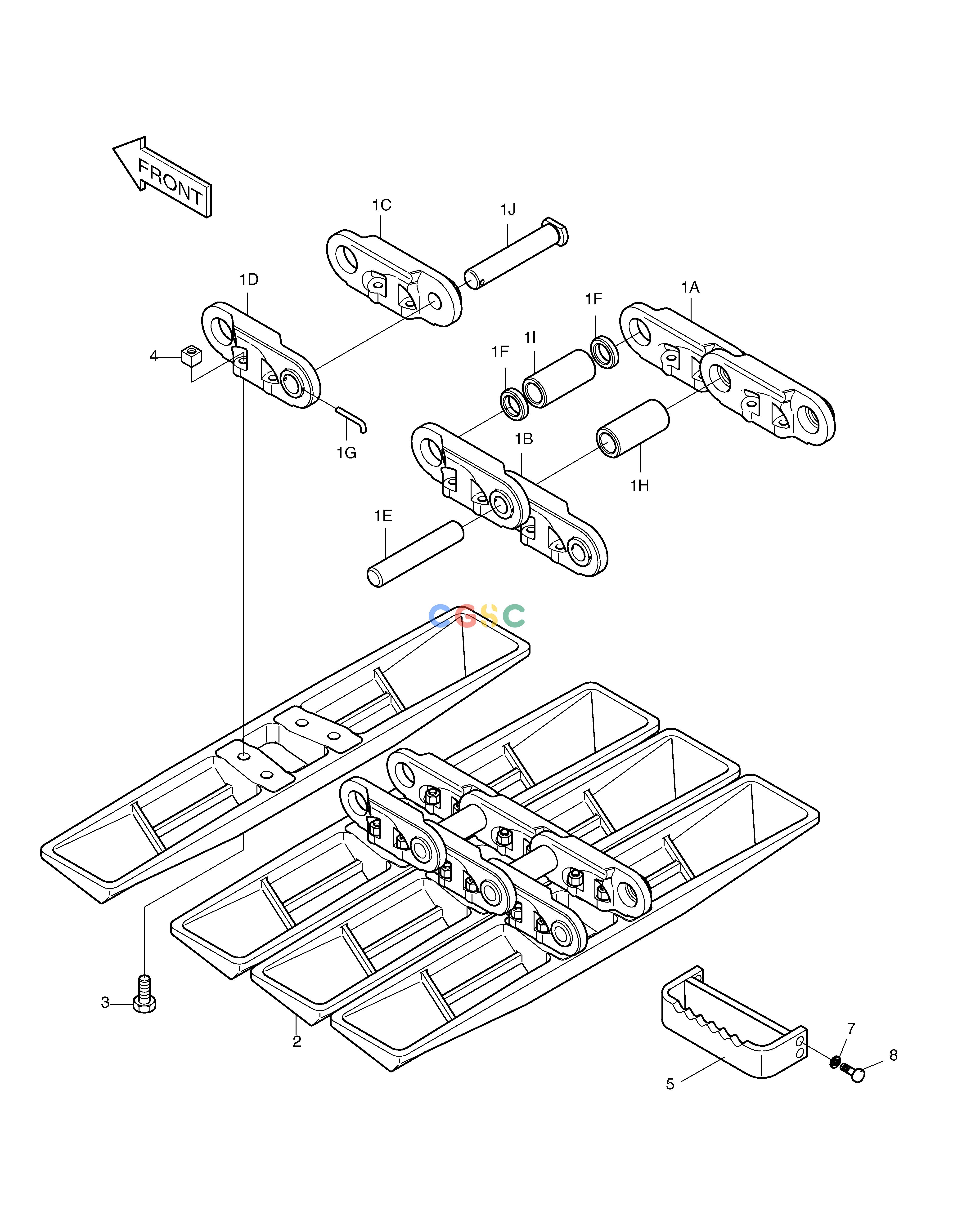 斗山零件查询TRACK SHOE ASS'Y-910T SOLAR 220LC-6 Doosan parts catalog online