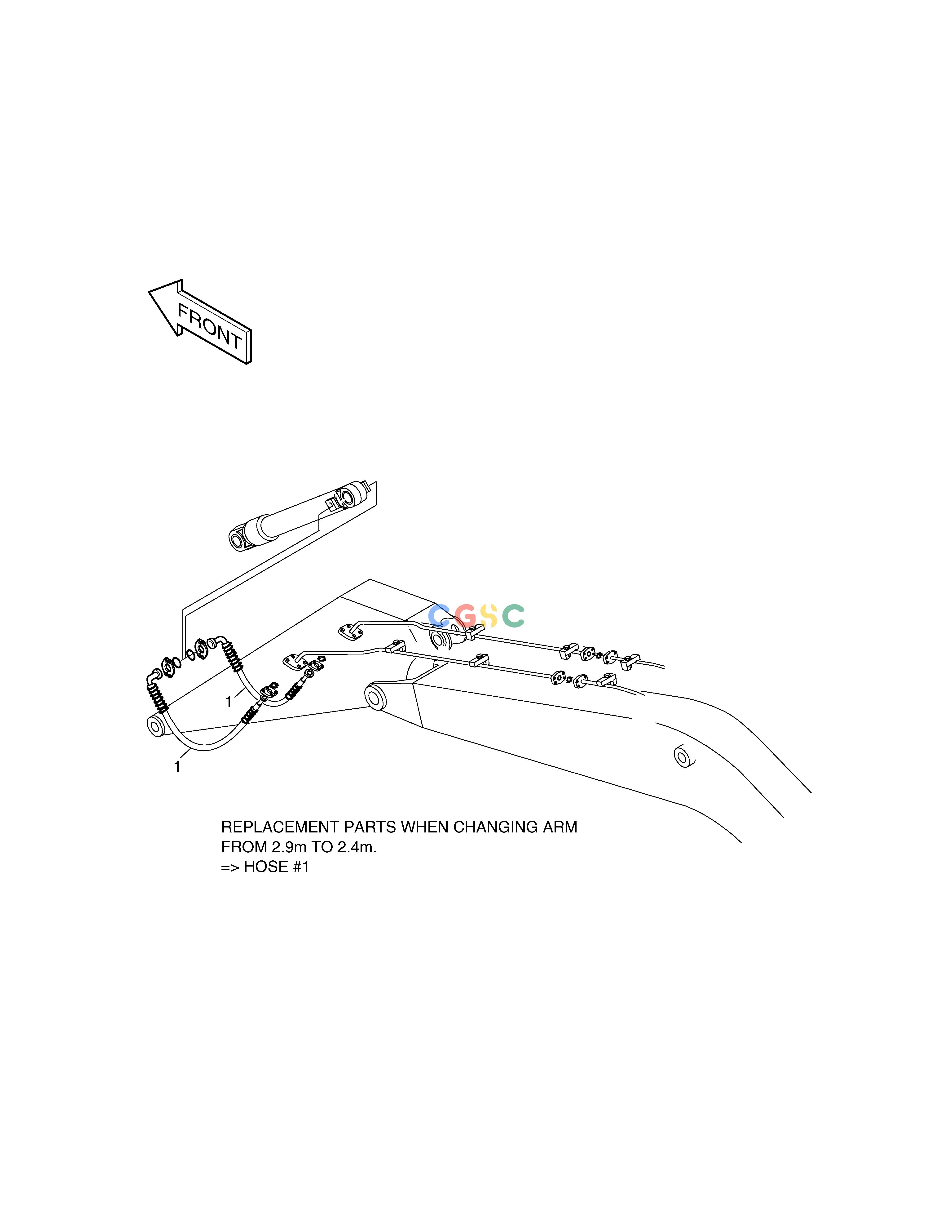 斗山零件查询FRONT PIPING-2.4m ARM SOLAR 220LC-6 Doosan parts catalog online