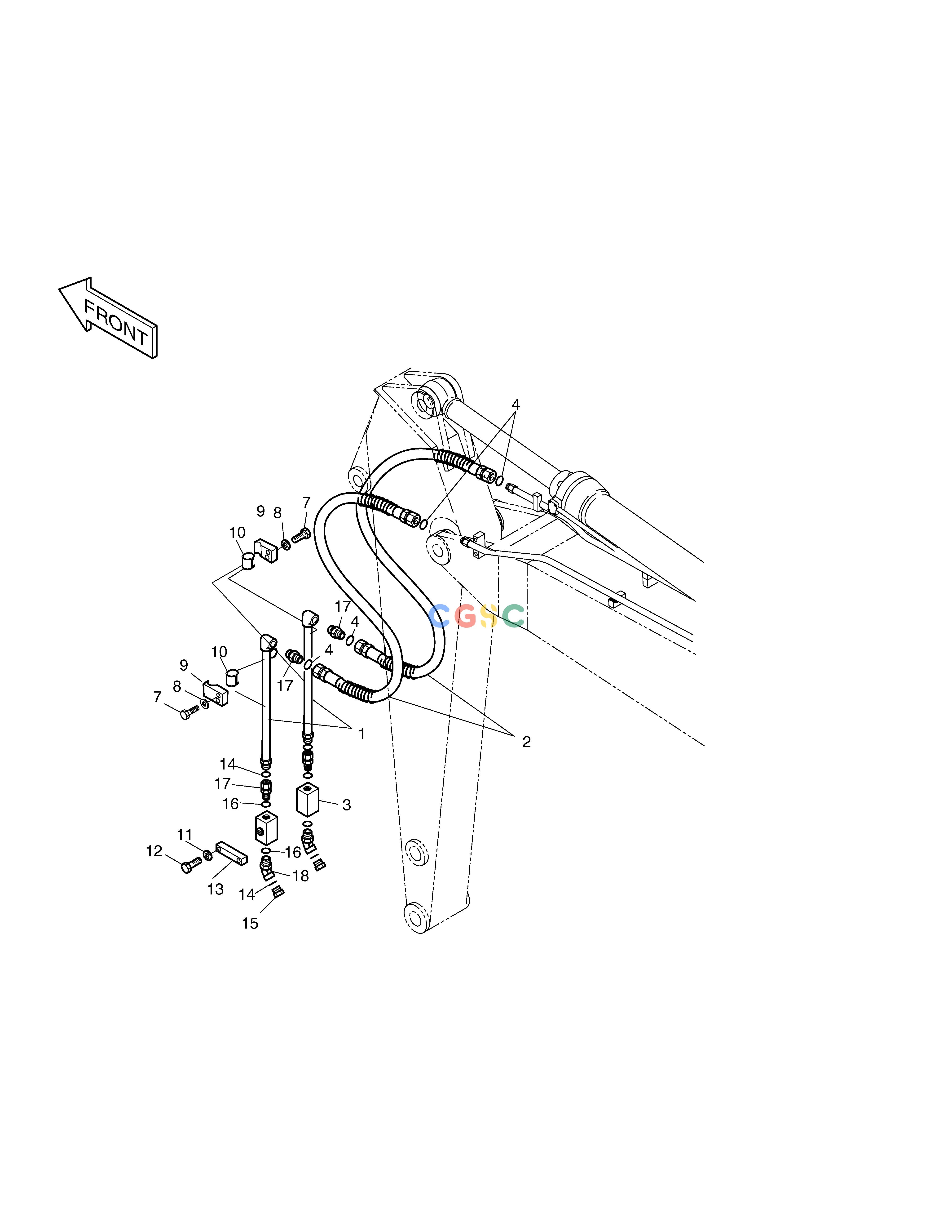 斗山零件查询ARM PIPING-BREAKER-ARM 2.9m SOLAR 220LC-6 Doosan parts catalog online