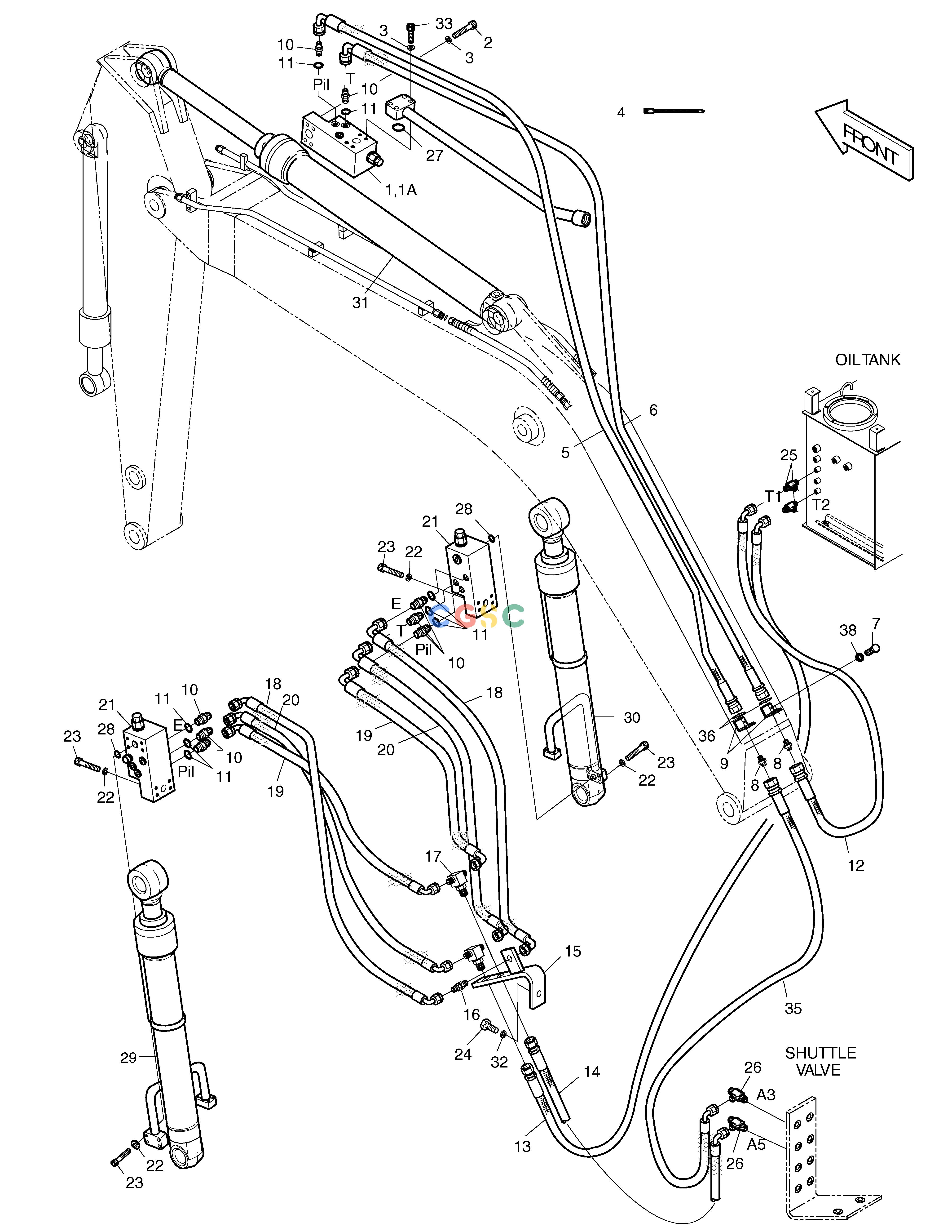 斗山零件查询LOCK VALVE PIPING SOLAR 220LC-6 Doosan parts catalog online