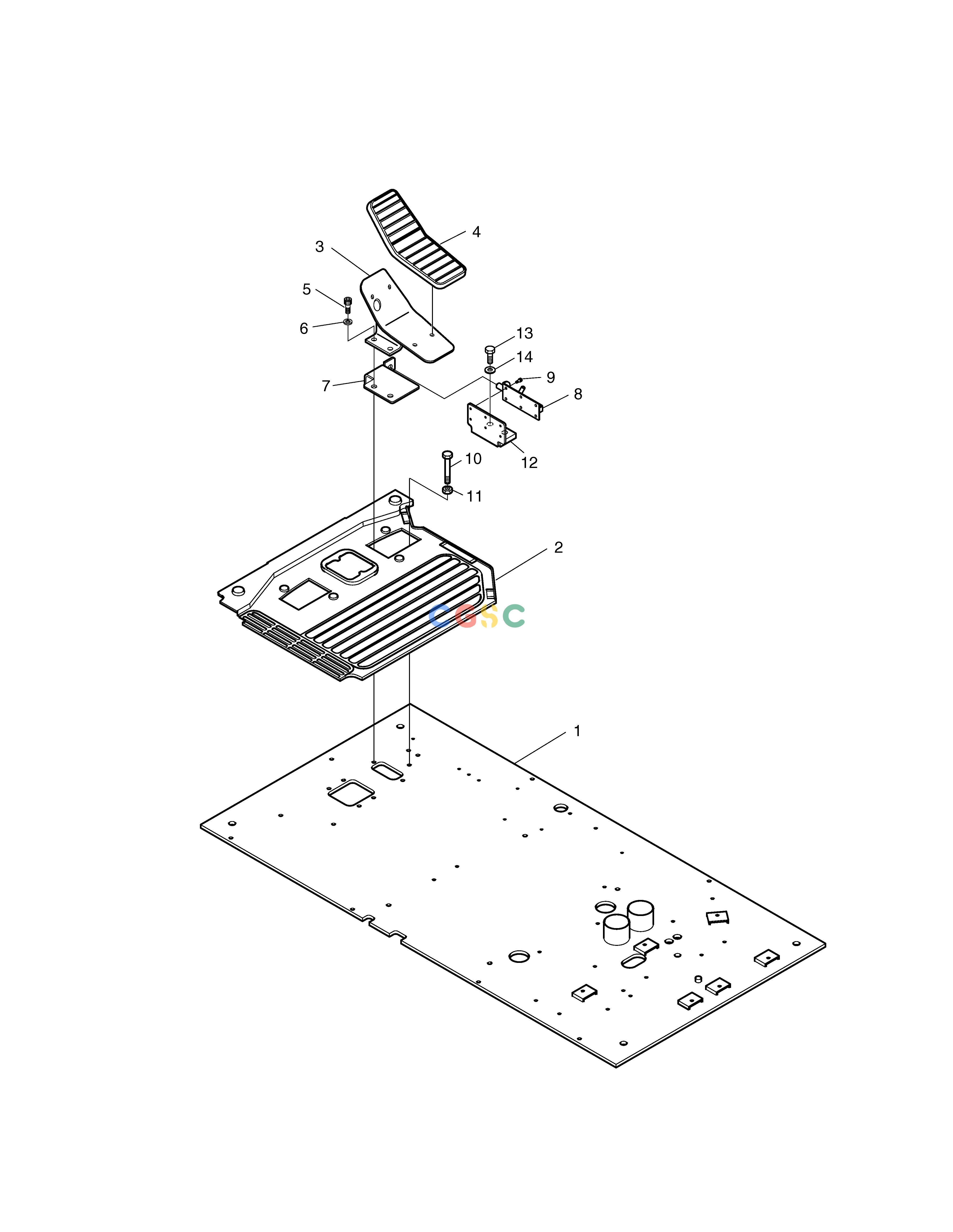 斗山零件查询FLOOR PLATE-PEDAL(BREAKER) SOLAR 220LC-6 Doosan parts catalog online