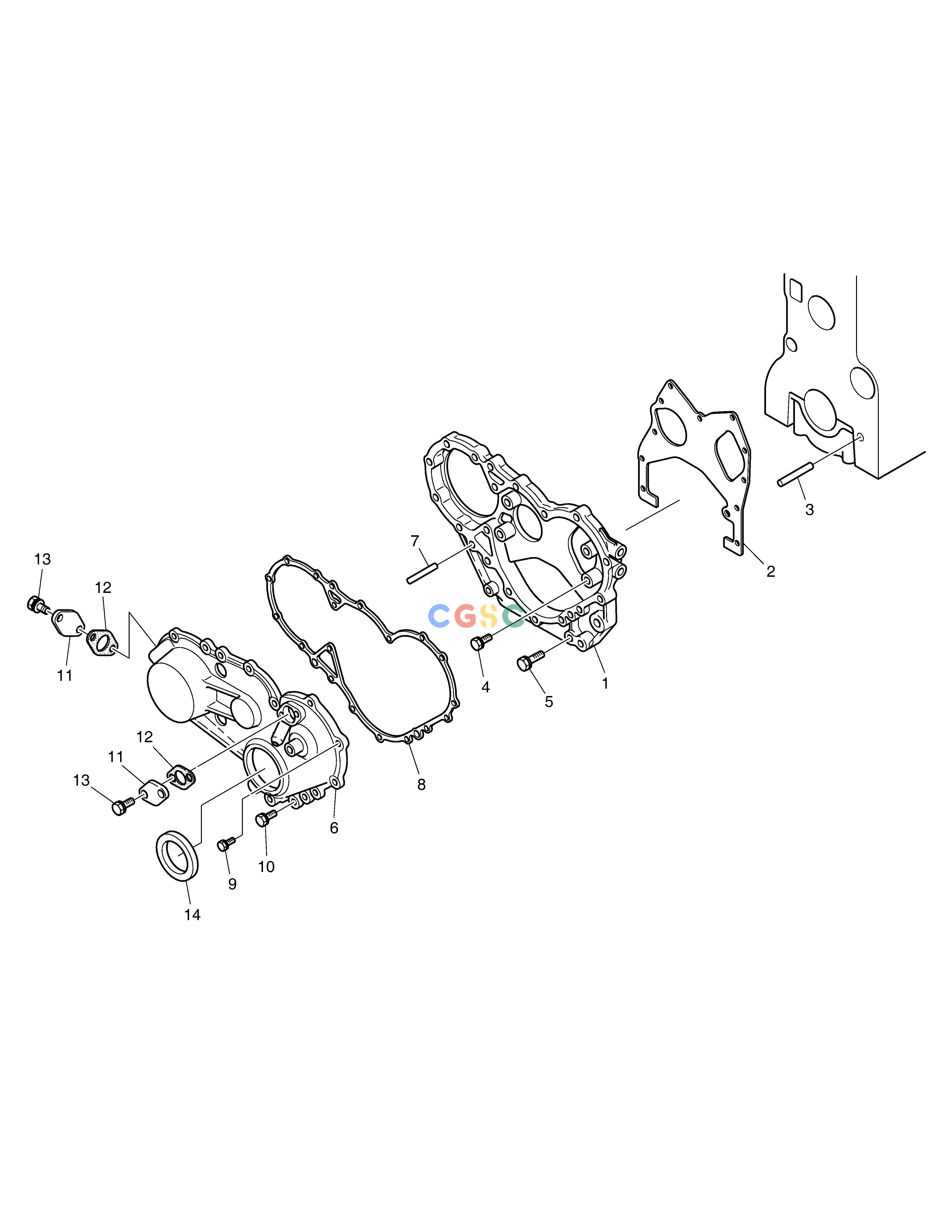 斗山零件查询TIMING GEAR CASE SOLAR 185W-V Doosan parts catalog online