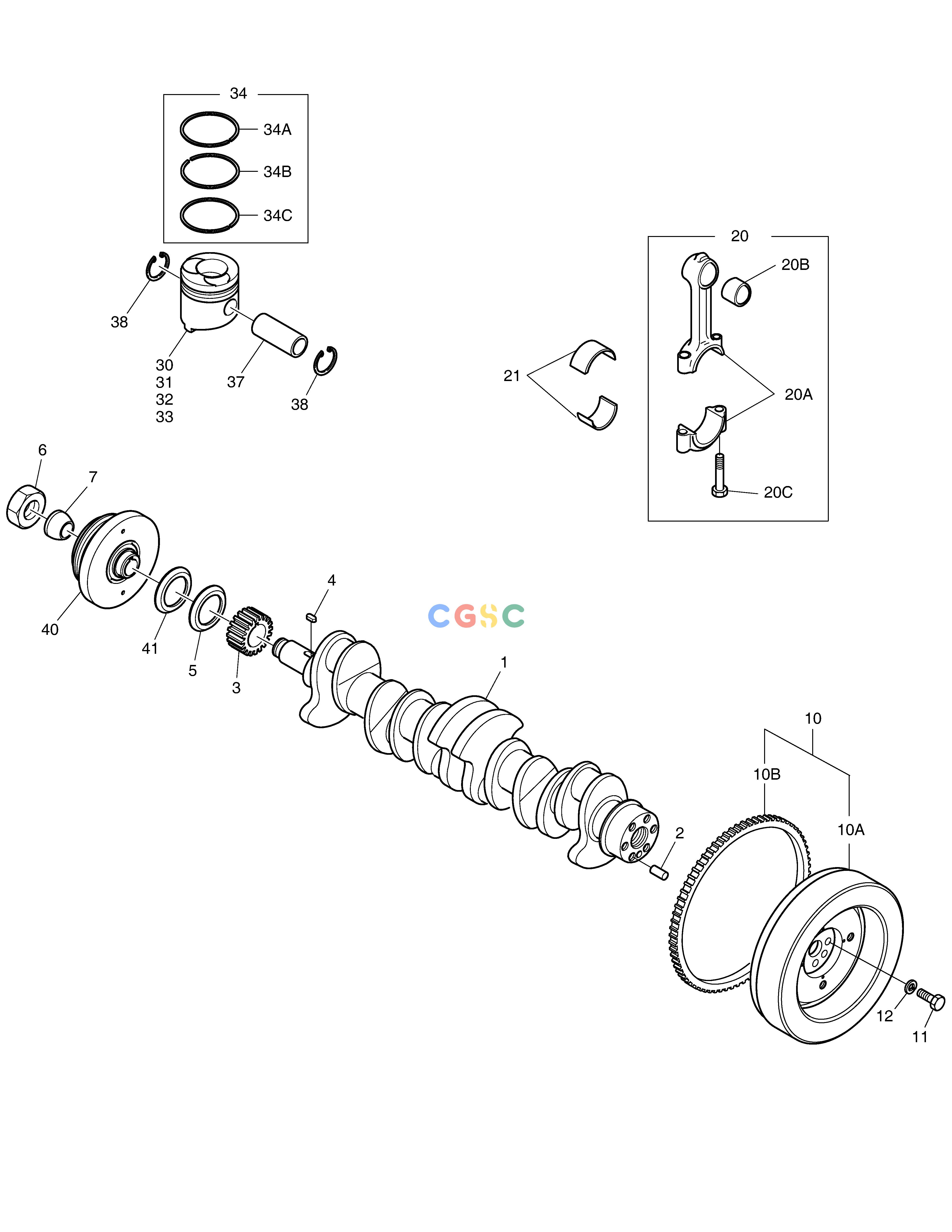 斗山零件查询CRANK SHAFT SOLAR 185W-V Doosan parts catalog online