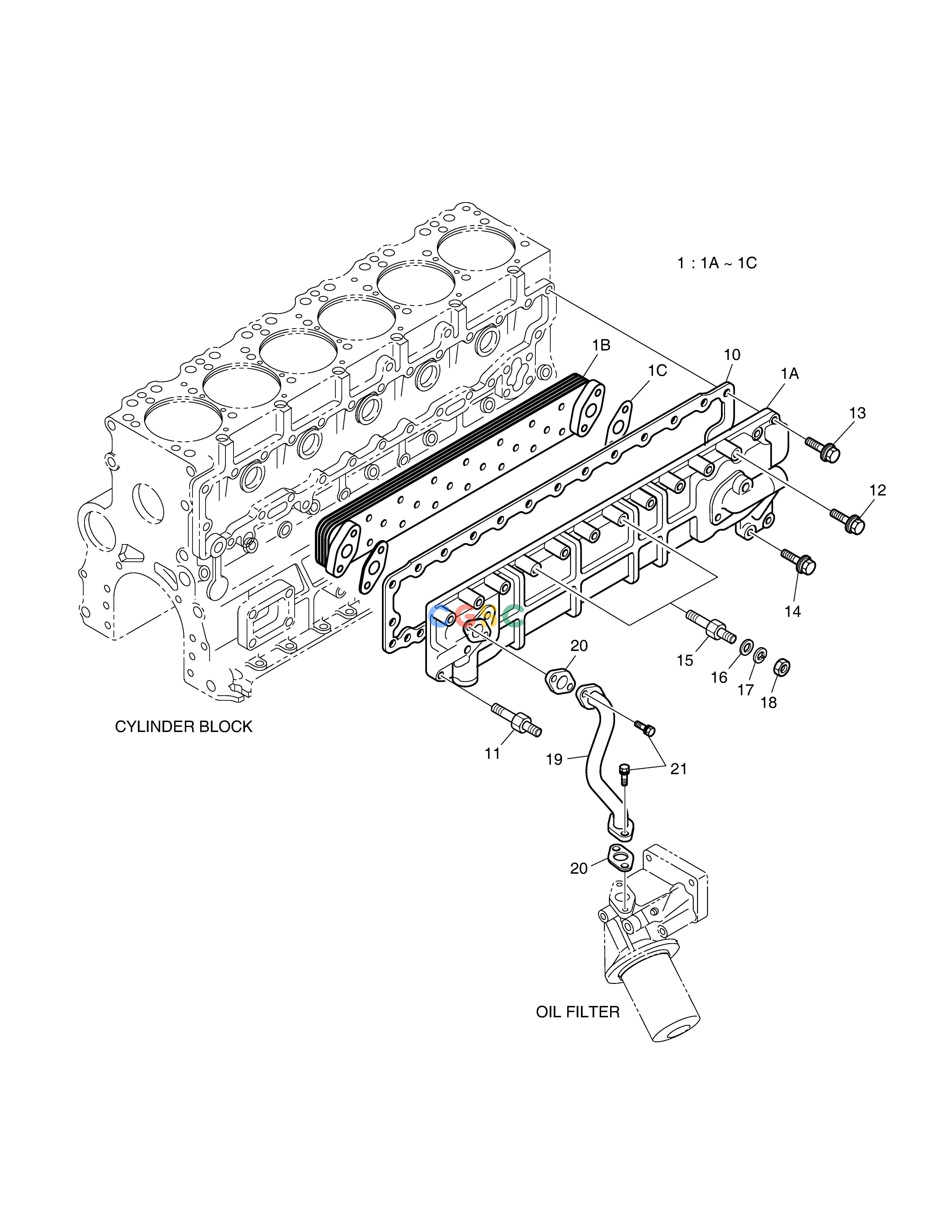 斗山零件查询OIL COOLER SOLAR 185W-V Doosan parts catalog online