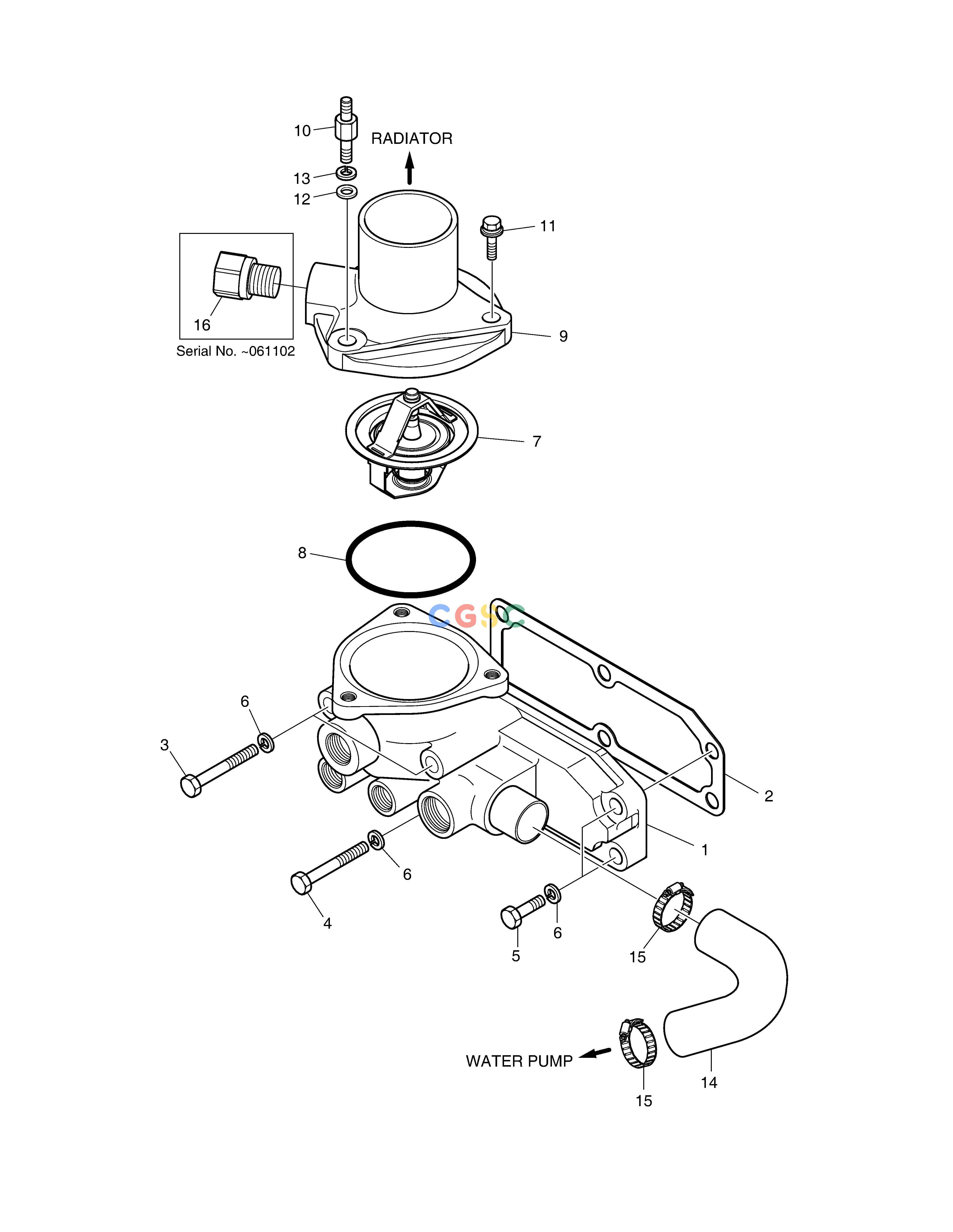 斗山零件查询THERMOSTAT SOLAR 185W-V Doosan parts catalog online