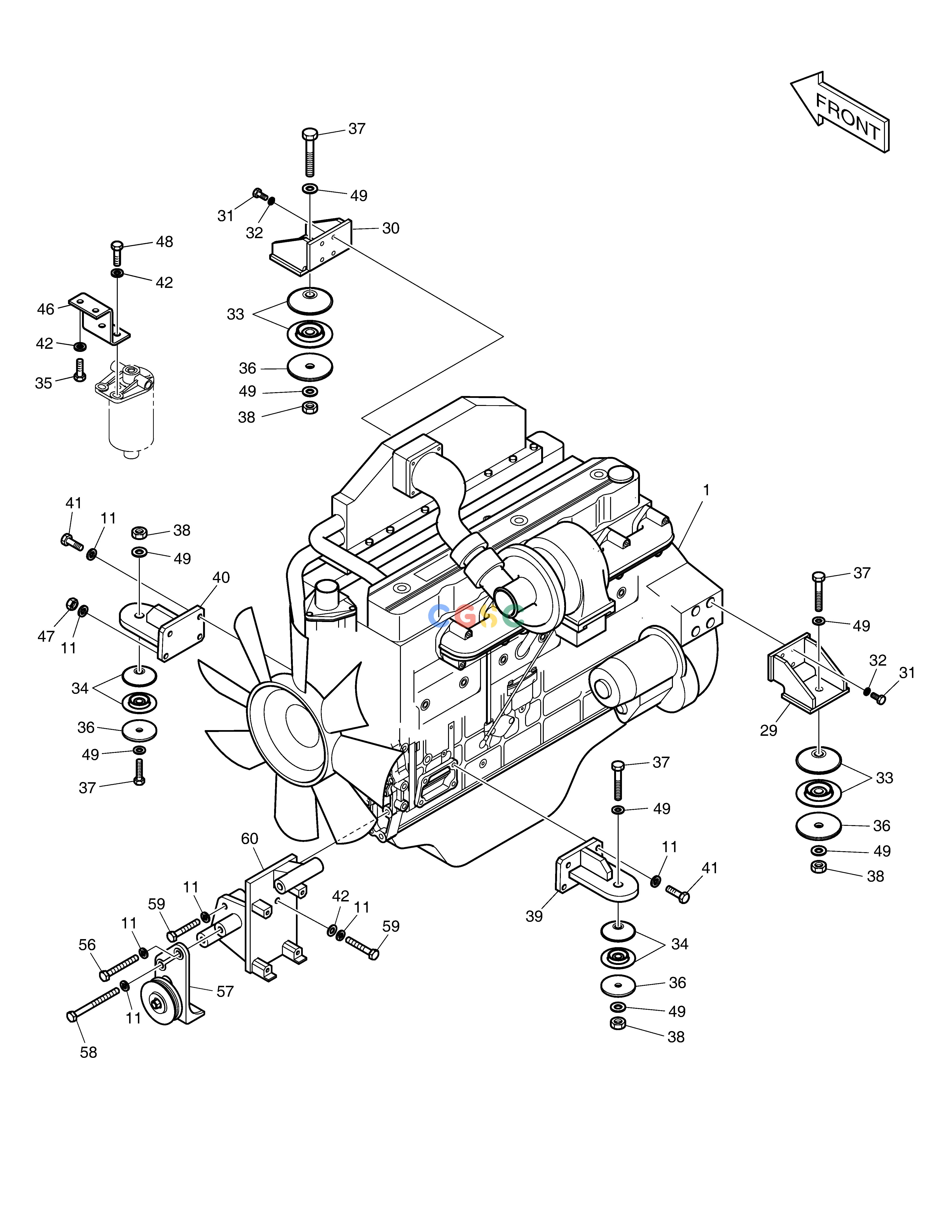 斗山零件查询ENGINE MOUNTING SOLAR 185W-V Doosan parts catalog online