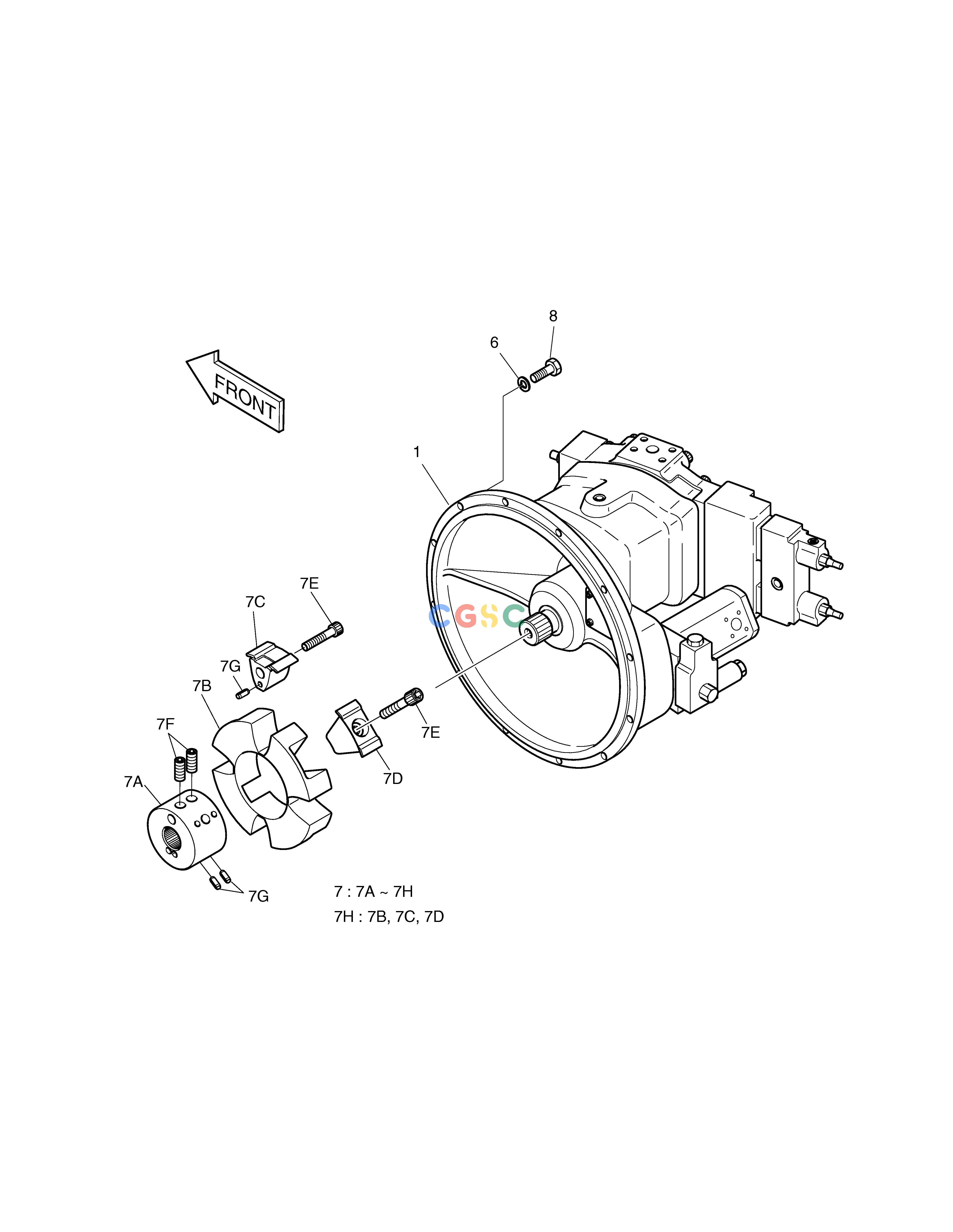 斗山零件查询PUMP INSTALLATION SOLAR 185W-V Doosan parts catalog online