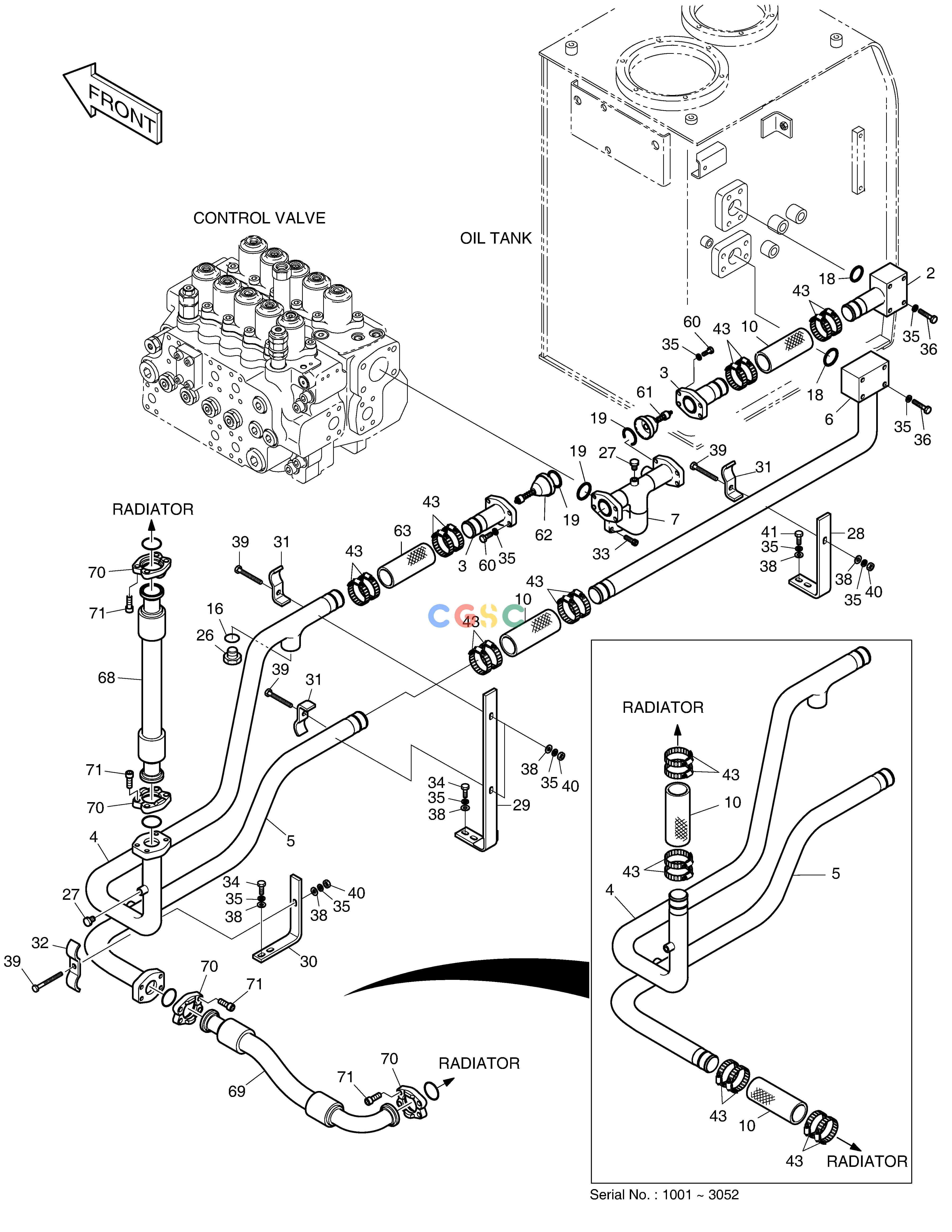 斗山零件查询OIL COOLER PIPING(1) SOLAR 185W-V Doosan parts catalog online