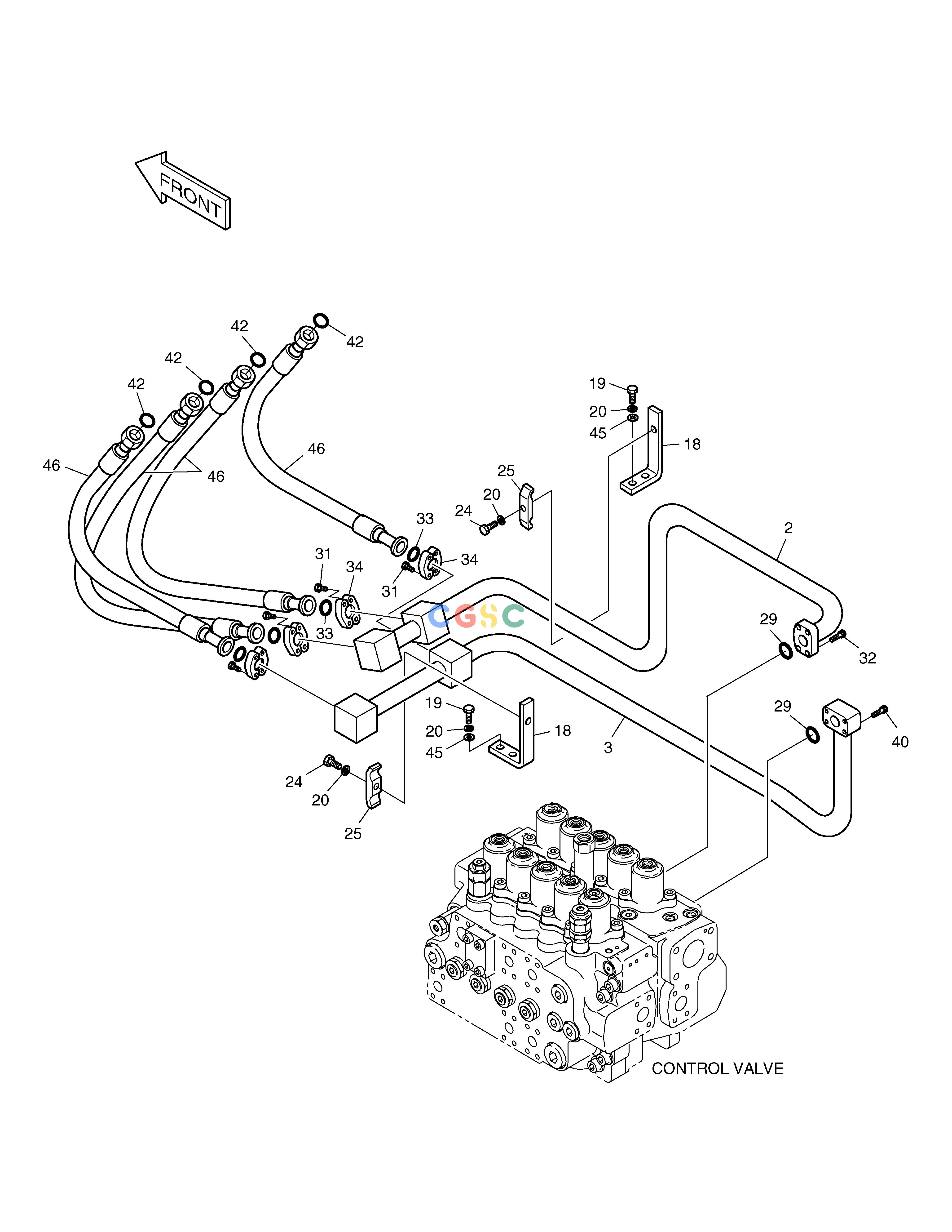 斗山零件查询MAIN PIPING(2)-BOOM SOLAR 185W-V Doosan parts catalog online