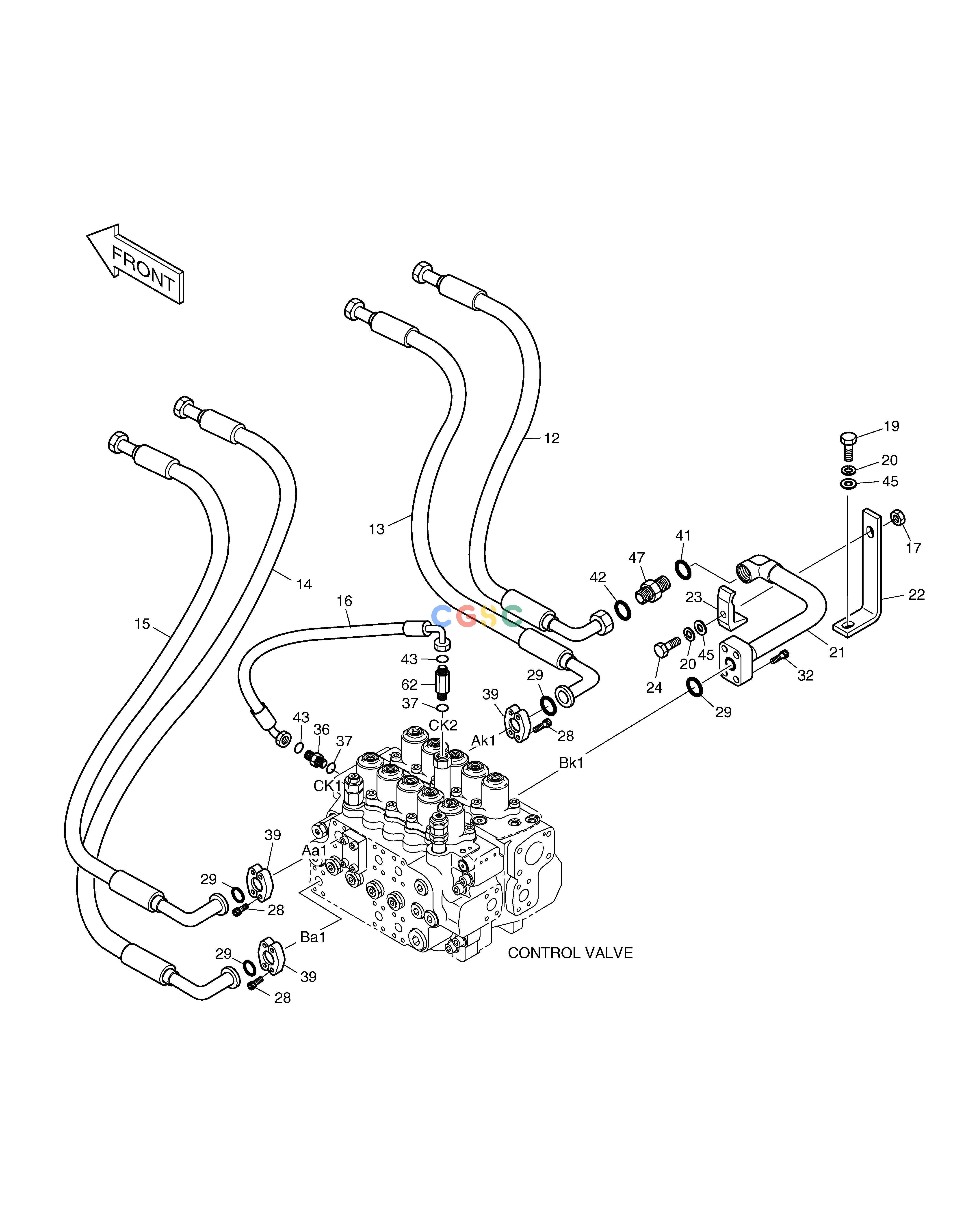 斗山零件查询MAIN PIPING(3)-ARM.BUCKET SOLAR 185W-V Doosan parts catalog online