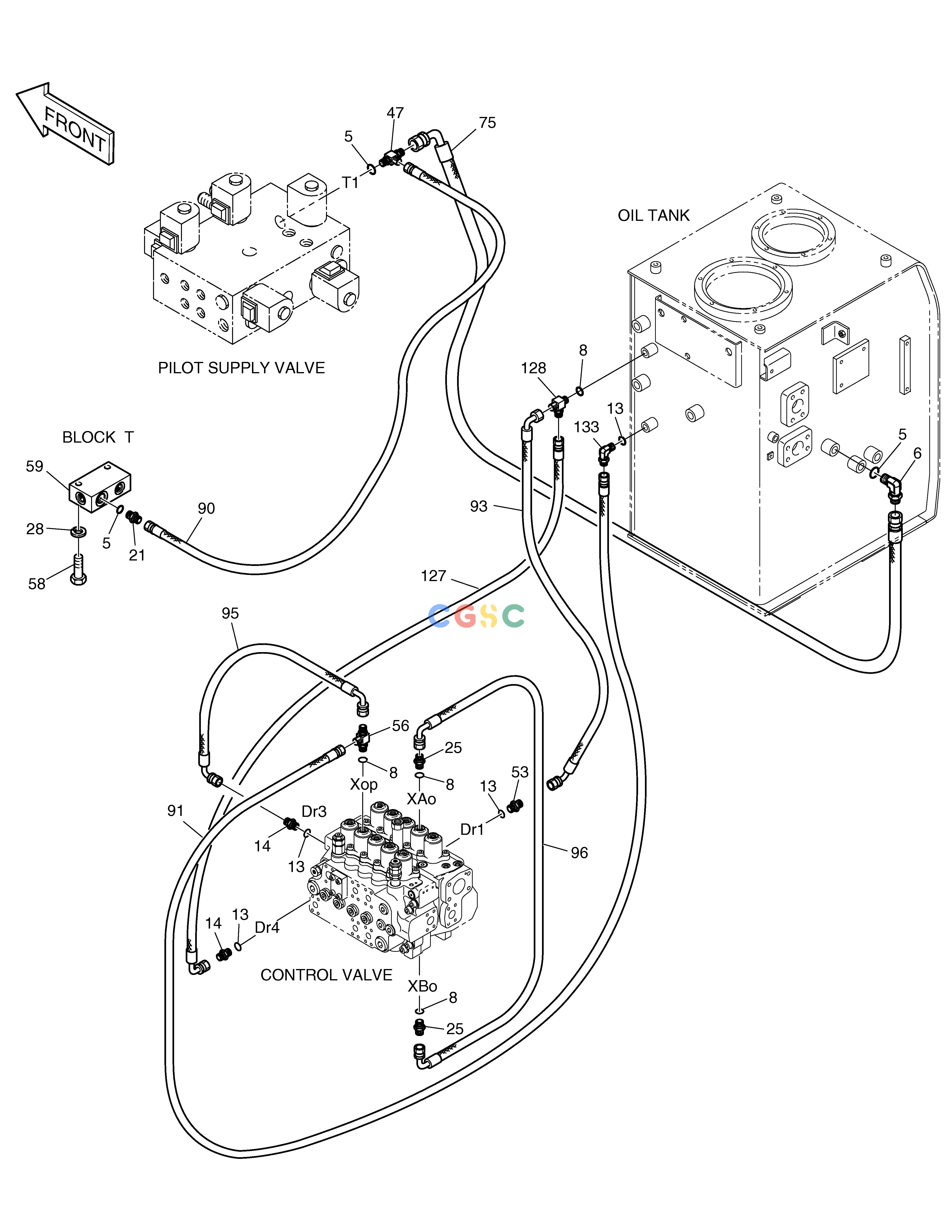 斗山零件查询PILOT PIPING(3) SOLAR 185W-V Doosan parts catalog online