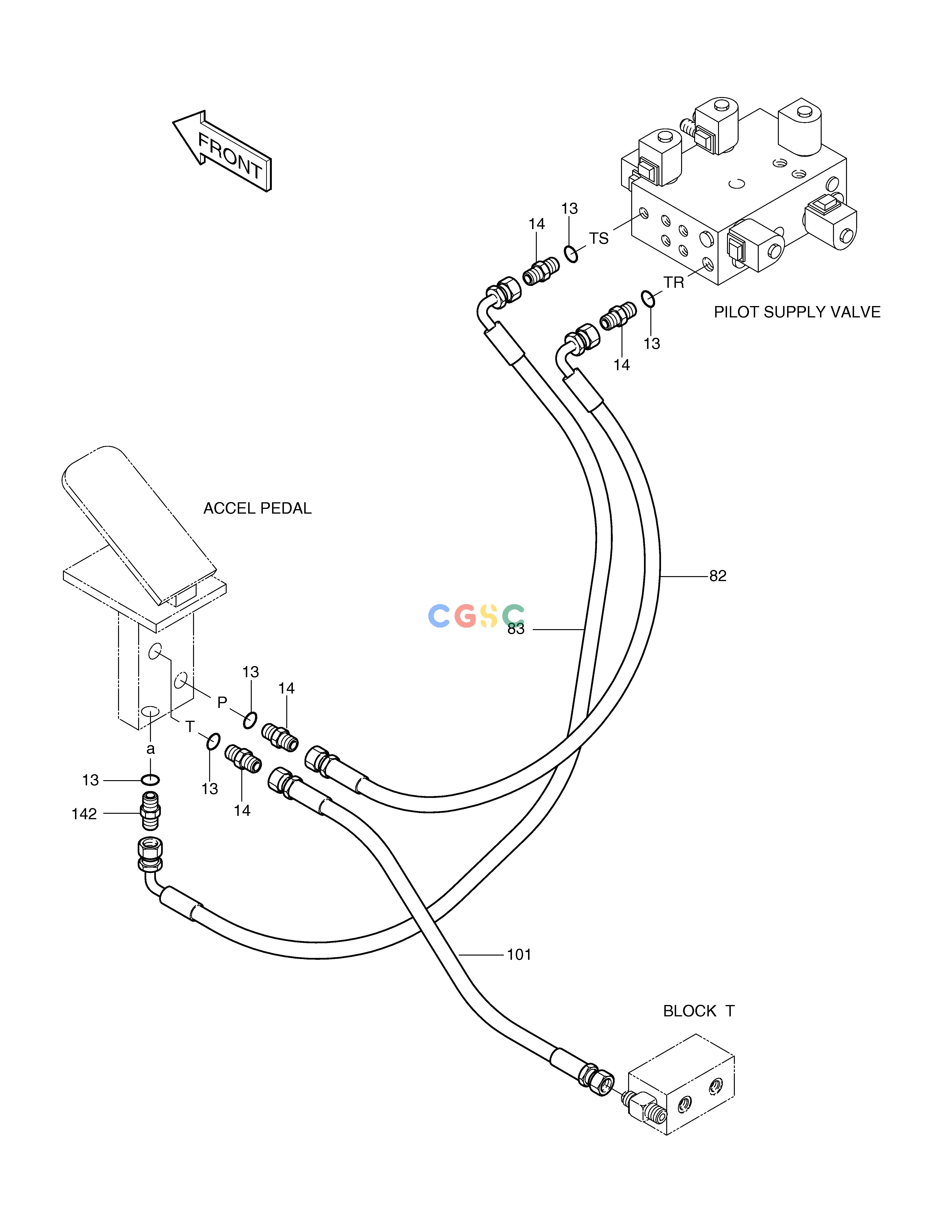 斗山零件查询PILOT PIPING(12) SOLAR 185W-V Doosan parts catalog online