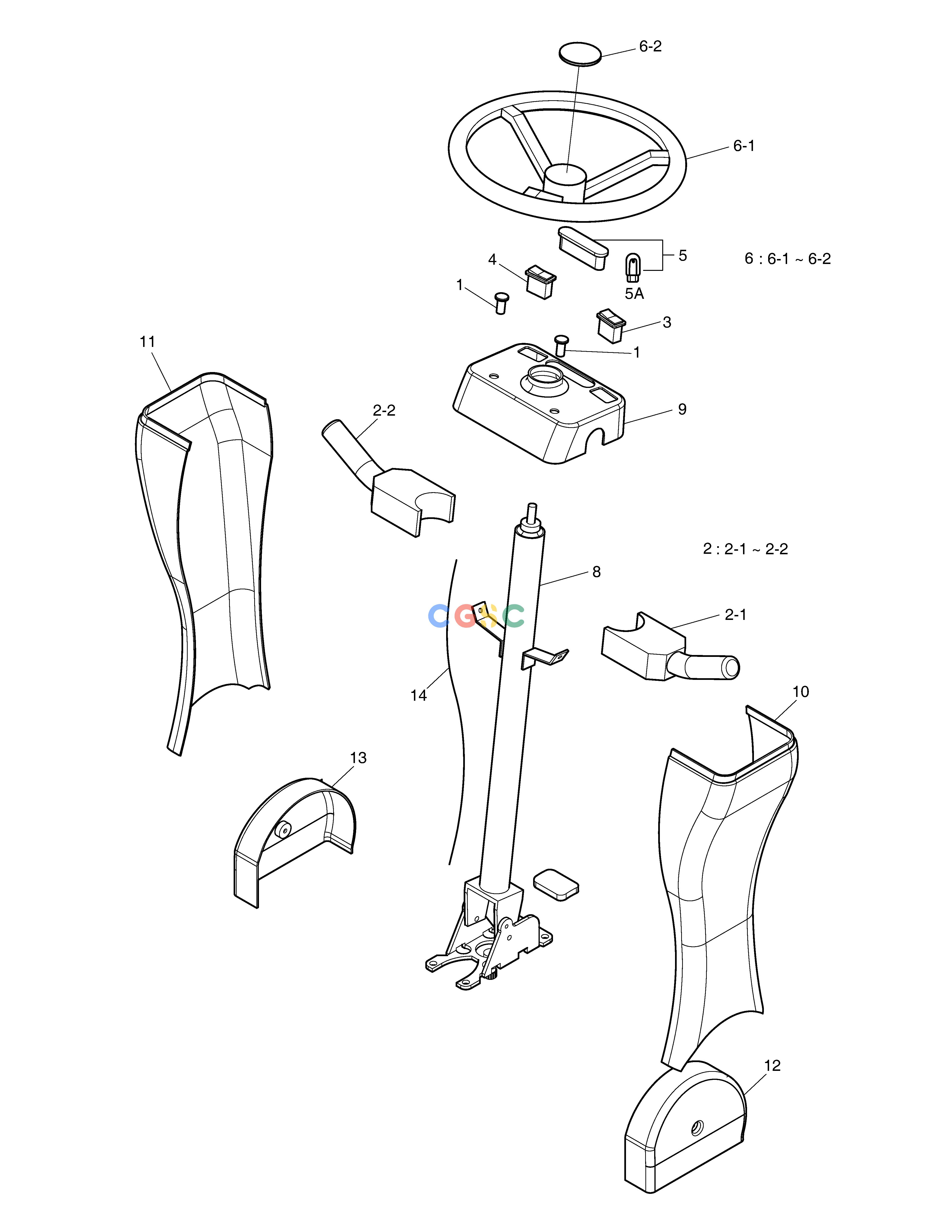 斗山零件查询STEERING COLUMN ASS'Y SOLAR 185W-V Doosan parts catalog online