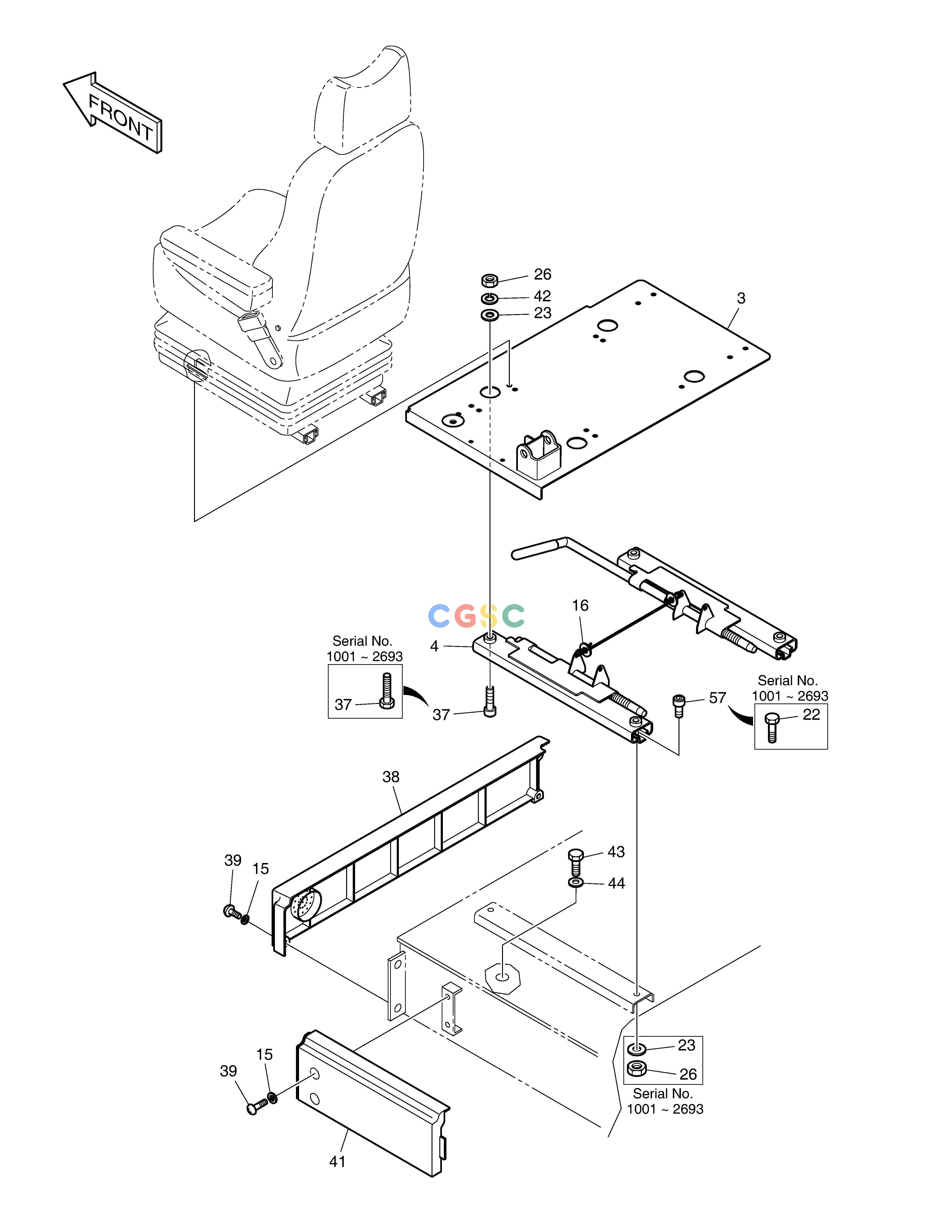 斗山零件查询SEAT & ELECTRIC BOX COVER SOLAR 185W-V Doosan parts catalog online