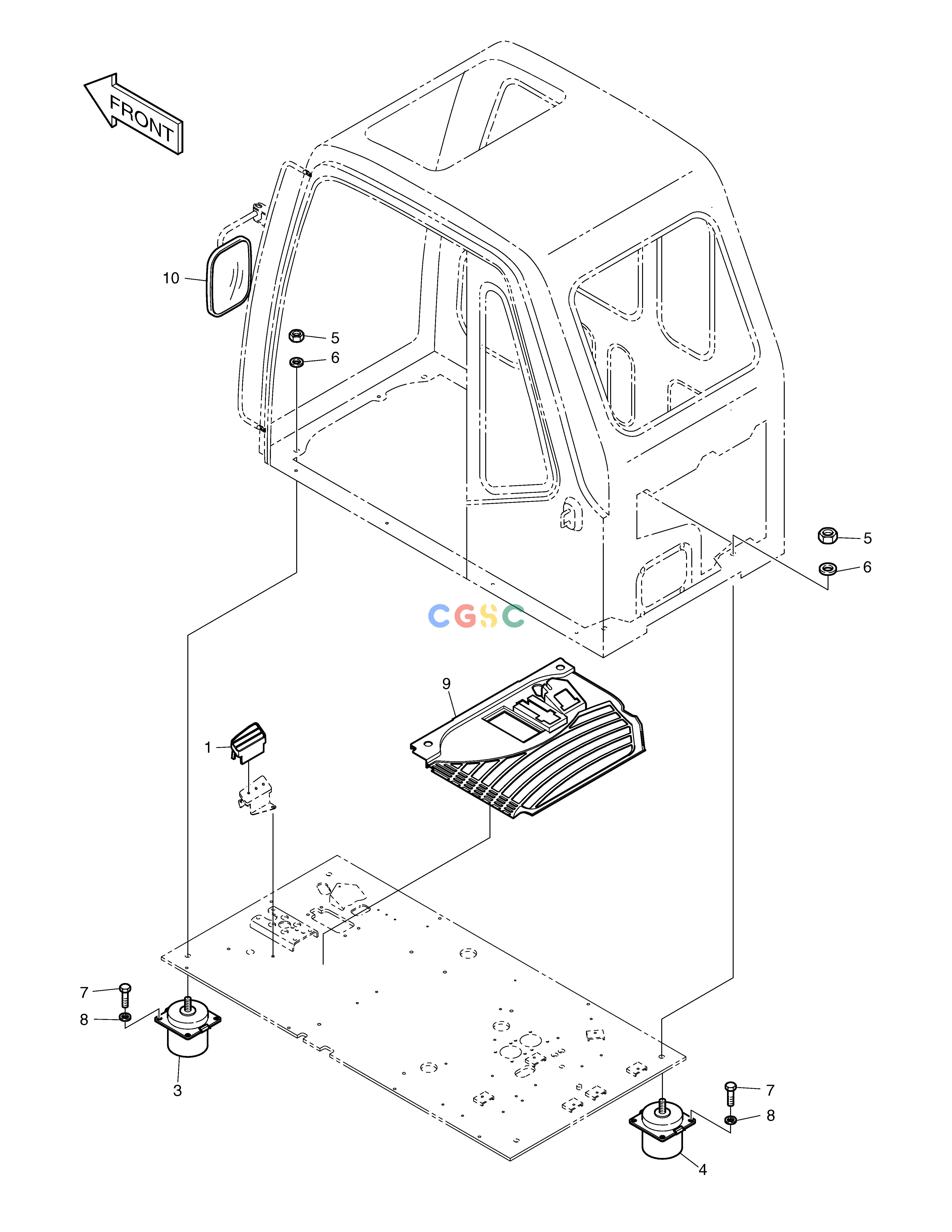 斗山零件查询CABIN MOUNT ASS'Y SOLAR 185W-V Doosan parts catalog online