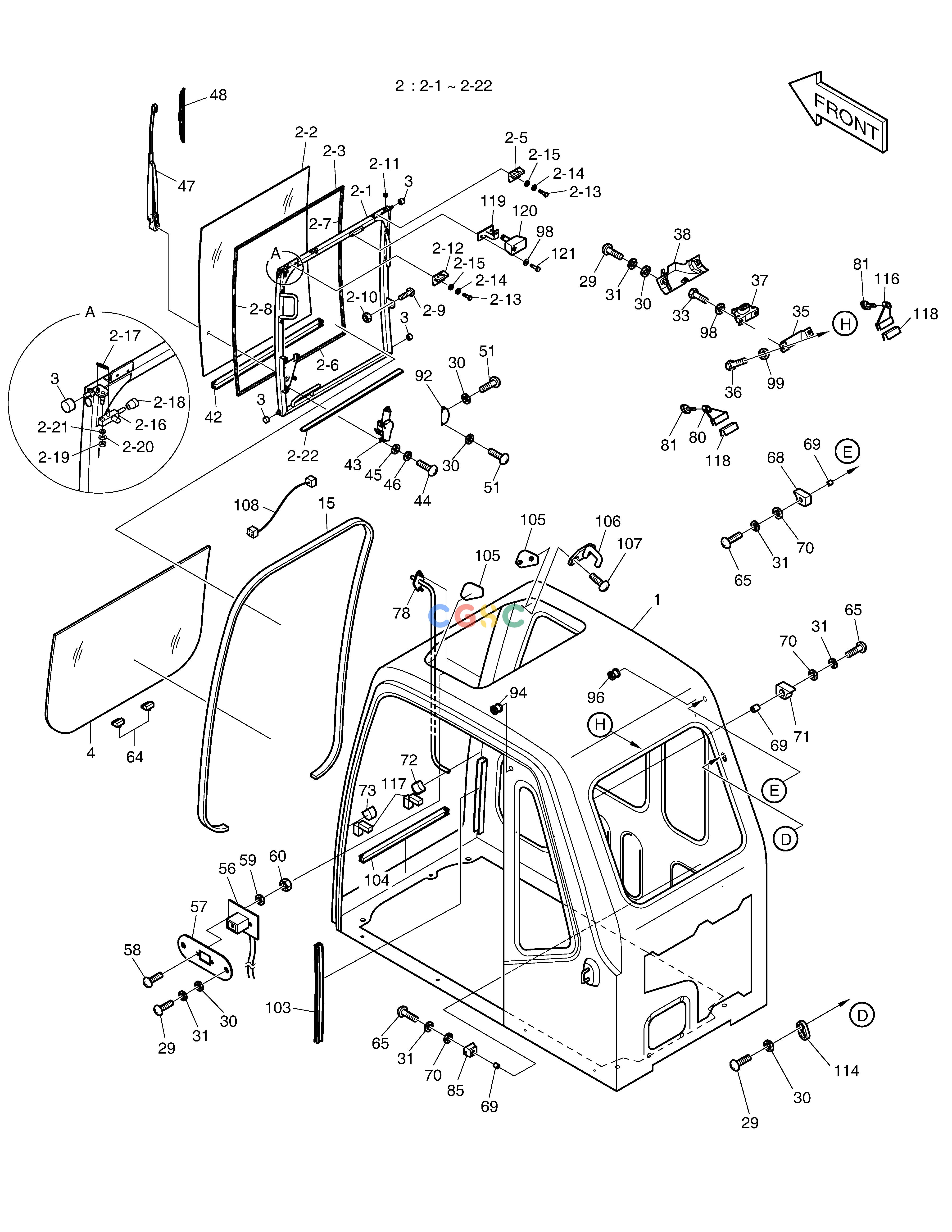 斗山零件查询CABIN(1) SOLAR 185W-V Doosan parts catalog online
