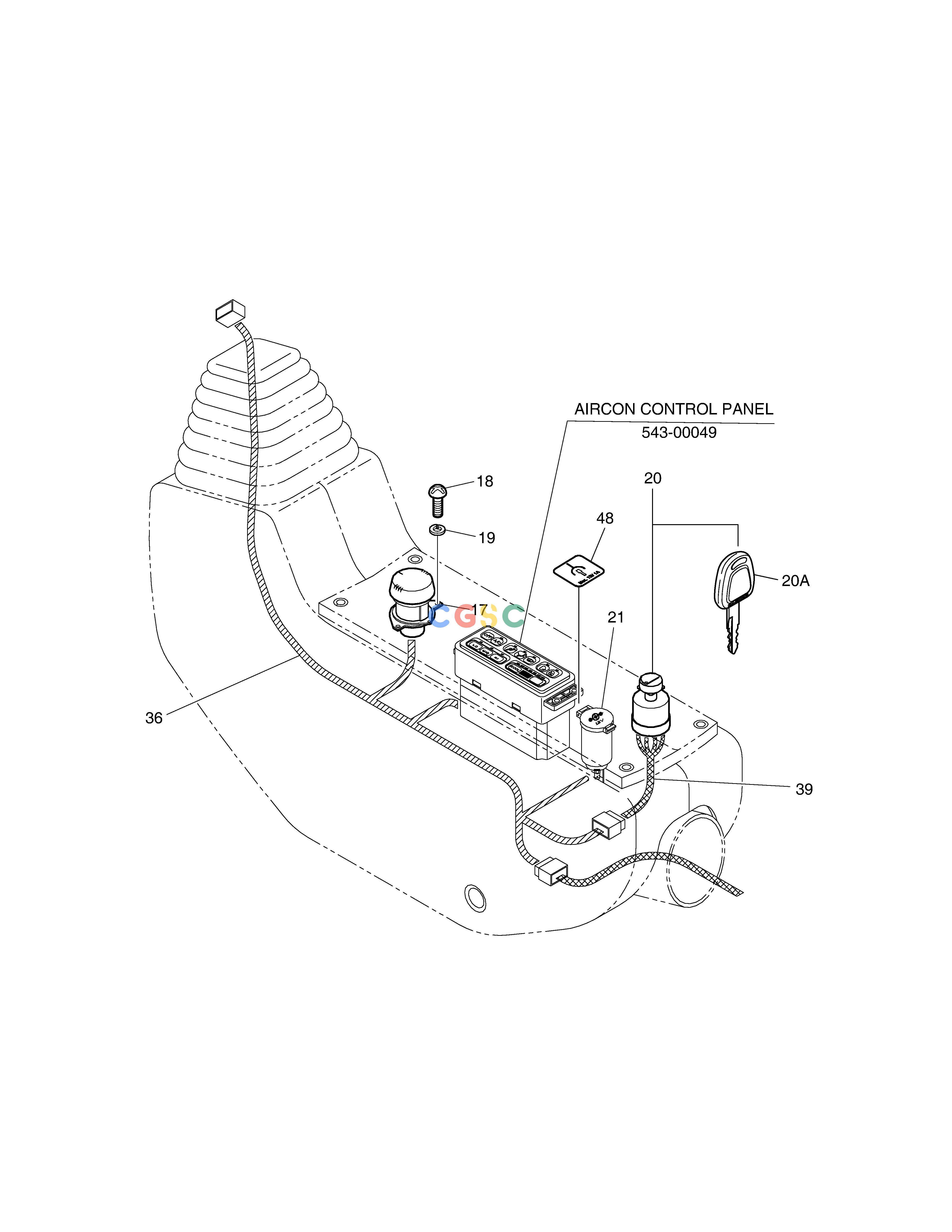 斗山零件查询ELECTRIC PARTS(2)-CONTROL STAND(R.H.) SOLAR 185W-V Doosan parts catalog online