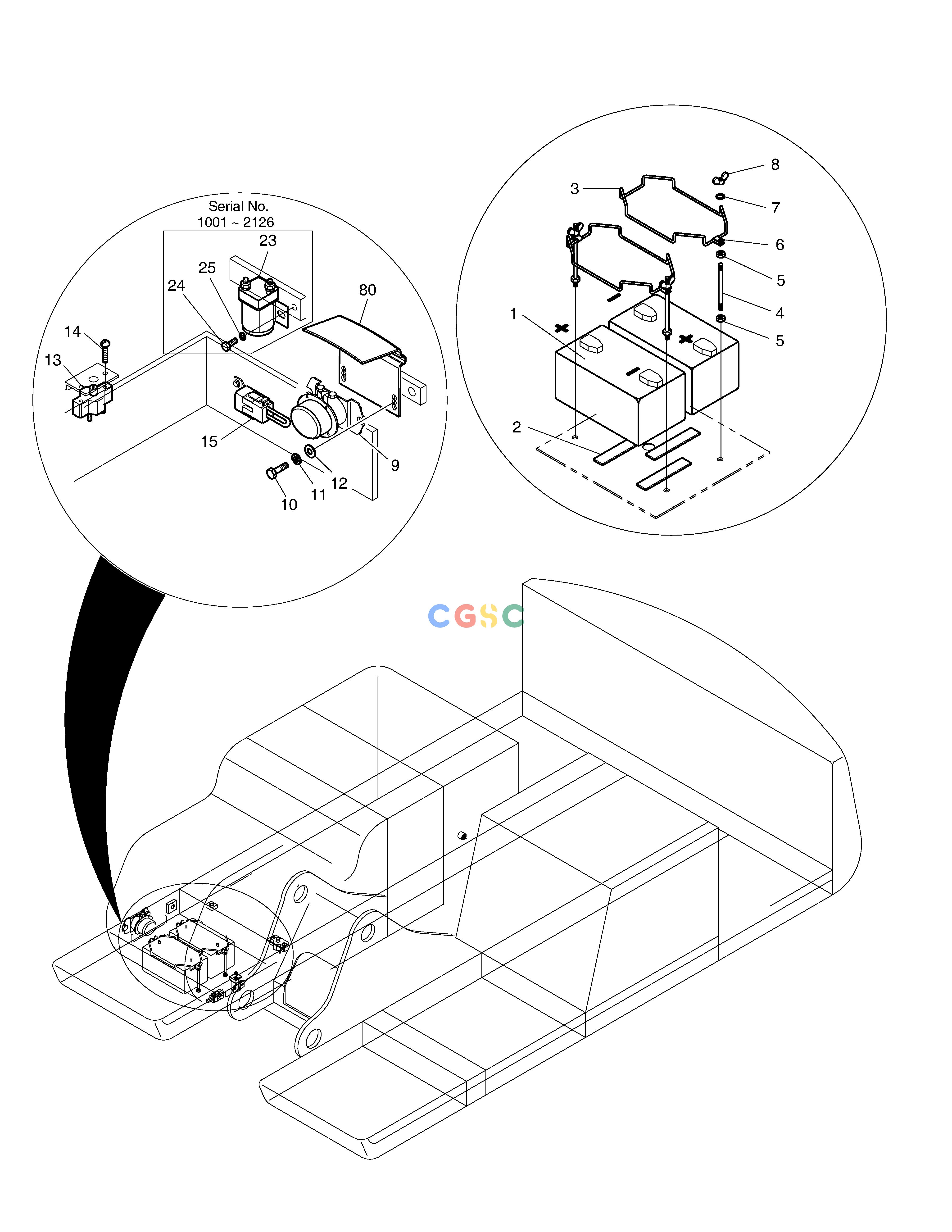 斗山零件查询ELECTRIC PARTS(5)-BATTERY SOLAR 185W-V Doosan parts catalog online