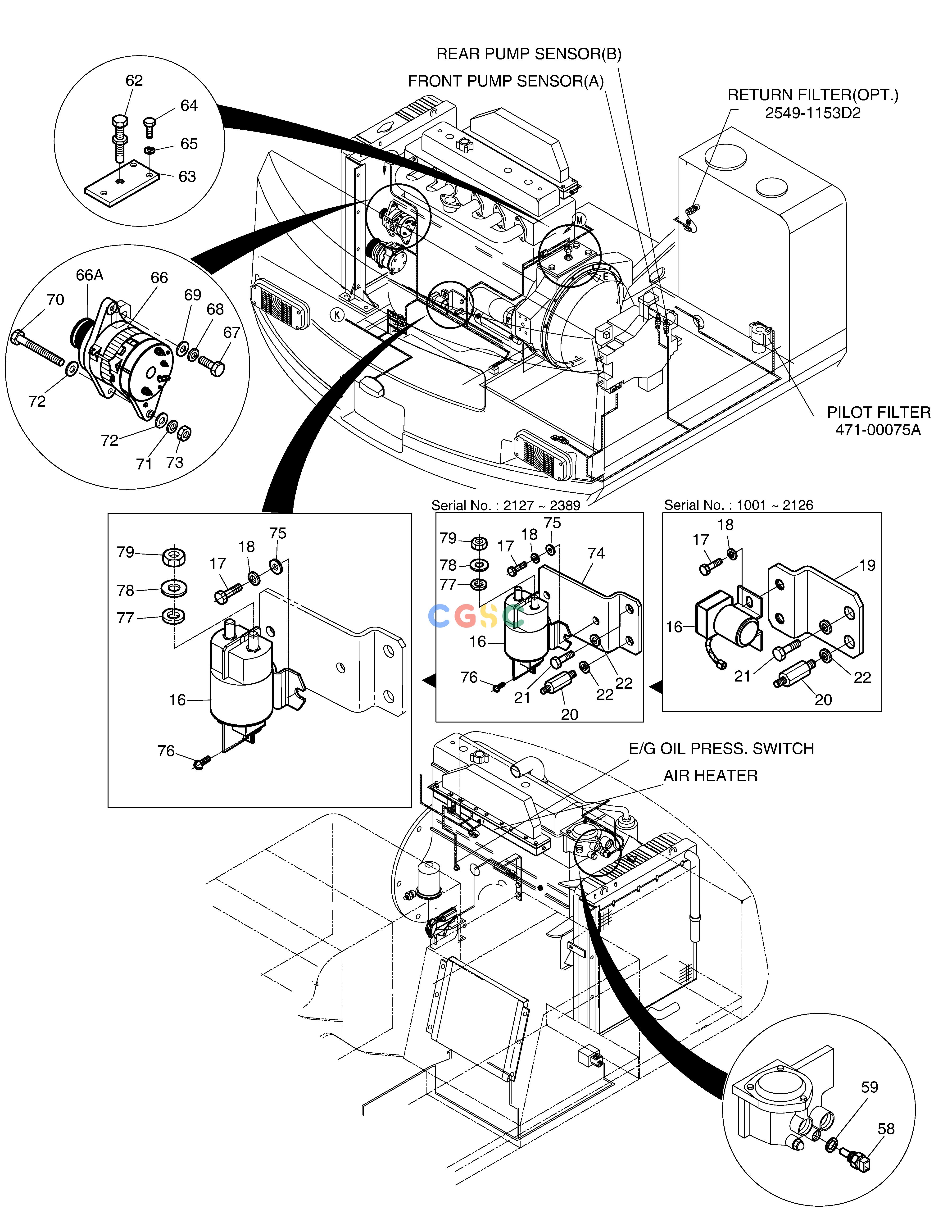 斗山零件查询ELECTRIC PARTS(6)-ENGINE SOLAR 185W-V Doosan parts catalog online