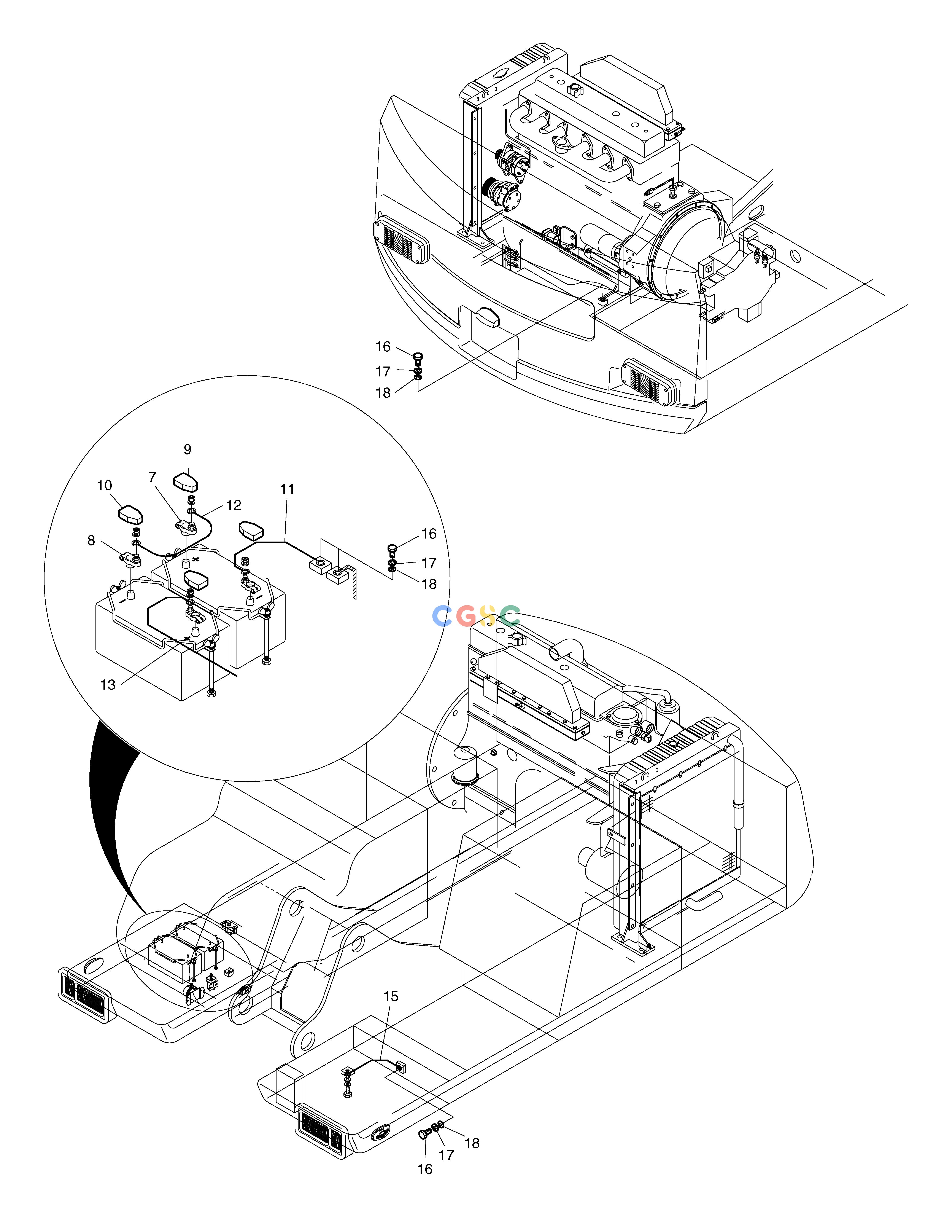 斗山零件查询ELECTRIC WIRING(1)-BATTERY SOLAR 185W-V Doosan parts catalog online