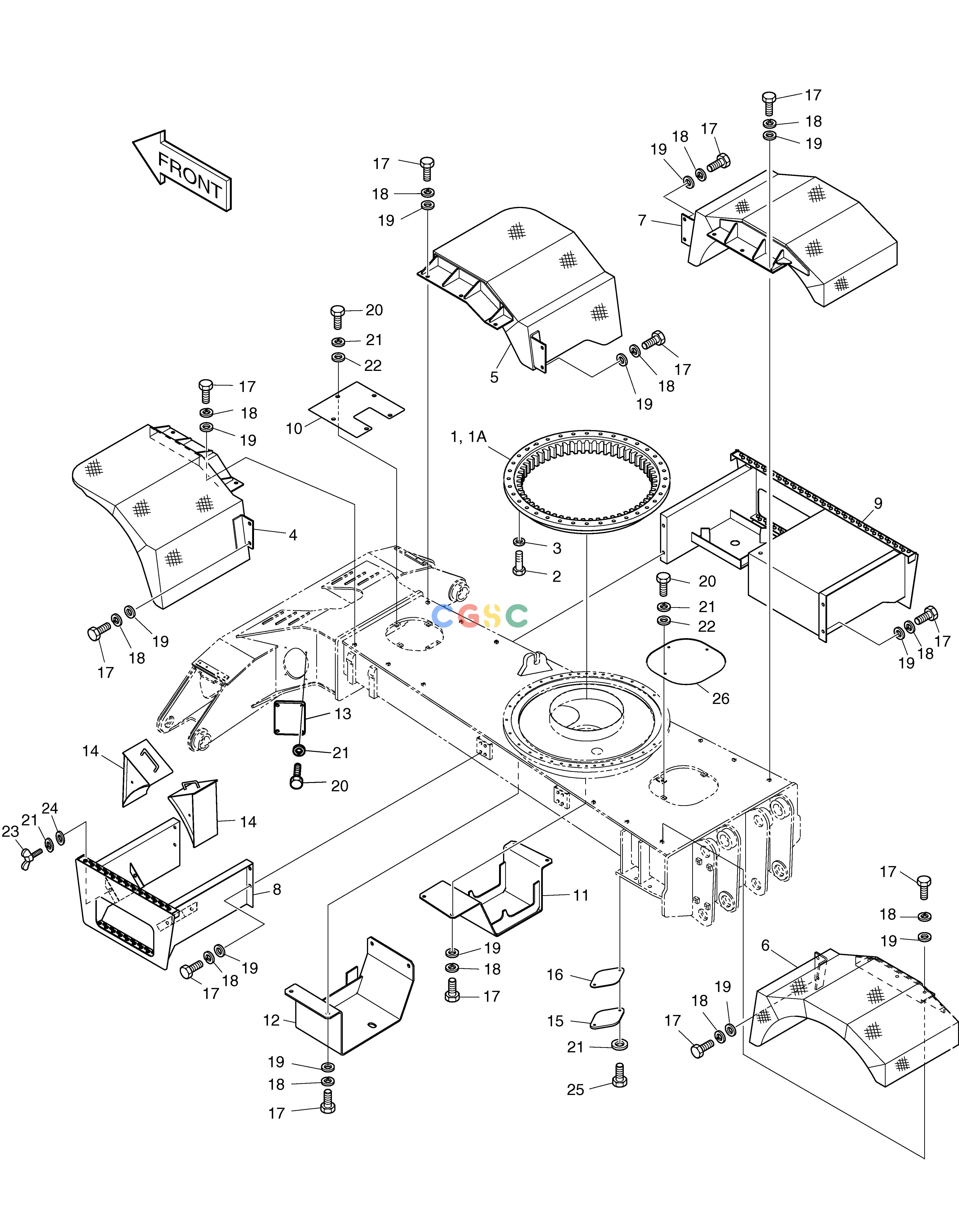 斗山零件查询CHASSIS COMPONENTS SOLAR 185W-V Doosan parts catalog online