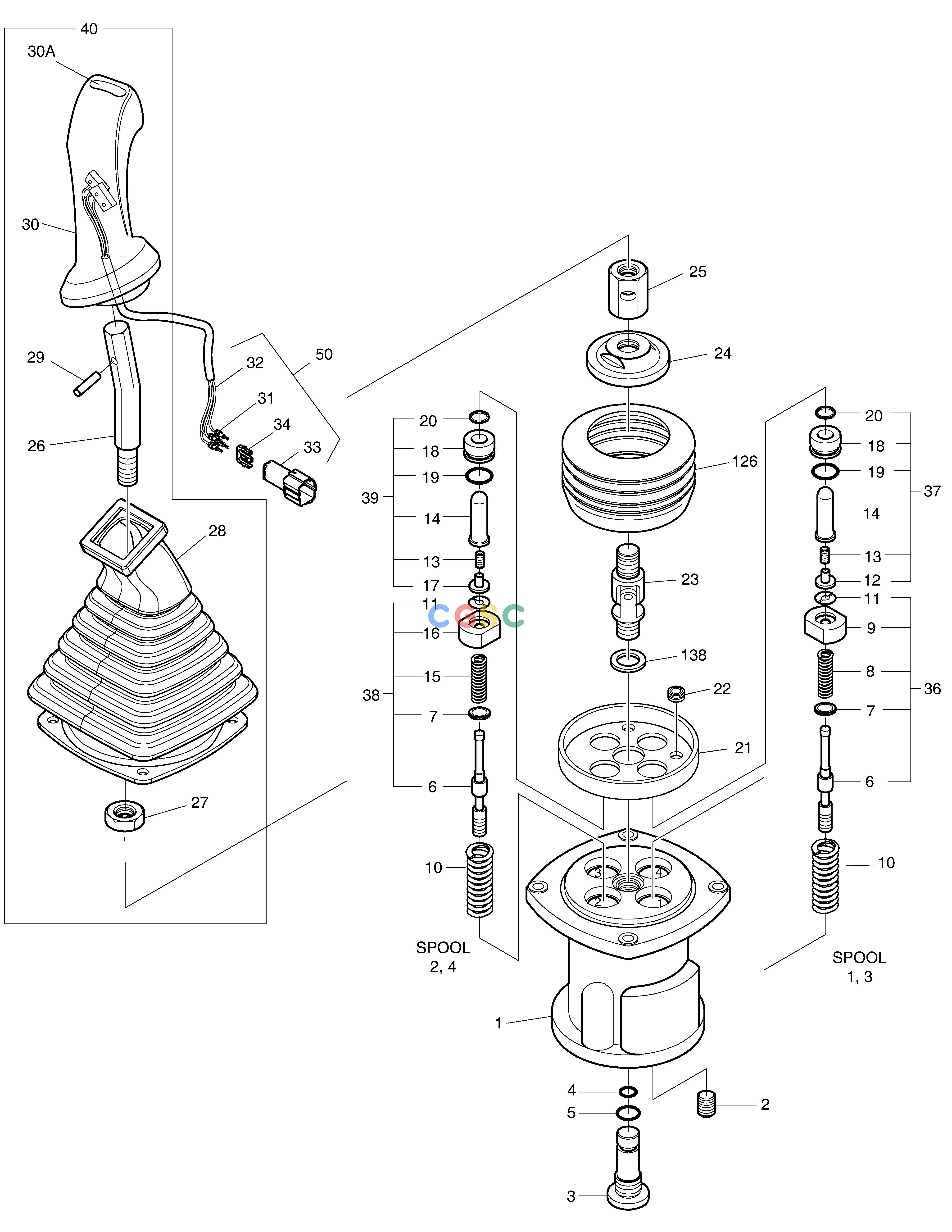 斗山零件查询REMOTE CONTROL VALVE SOLAR 185W-V Doosan parts catalog online