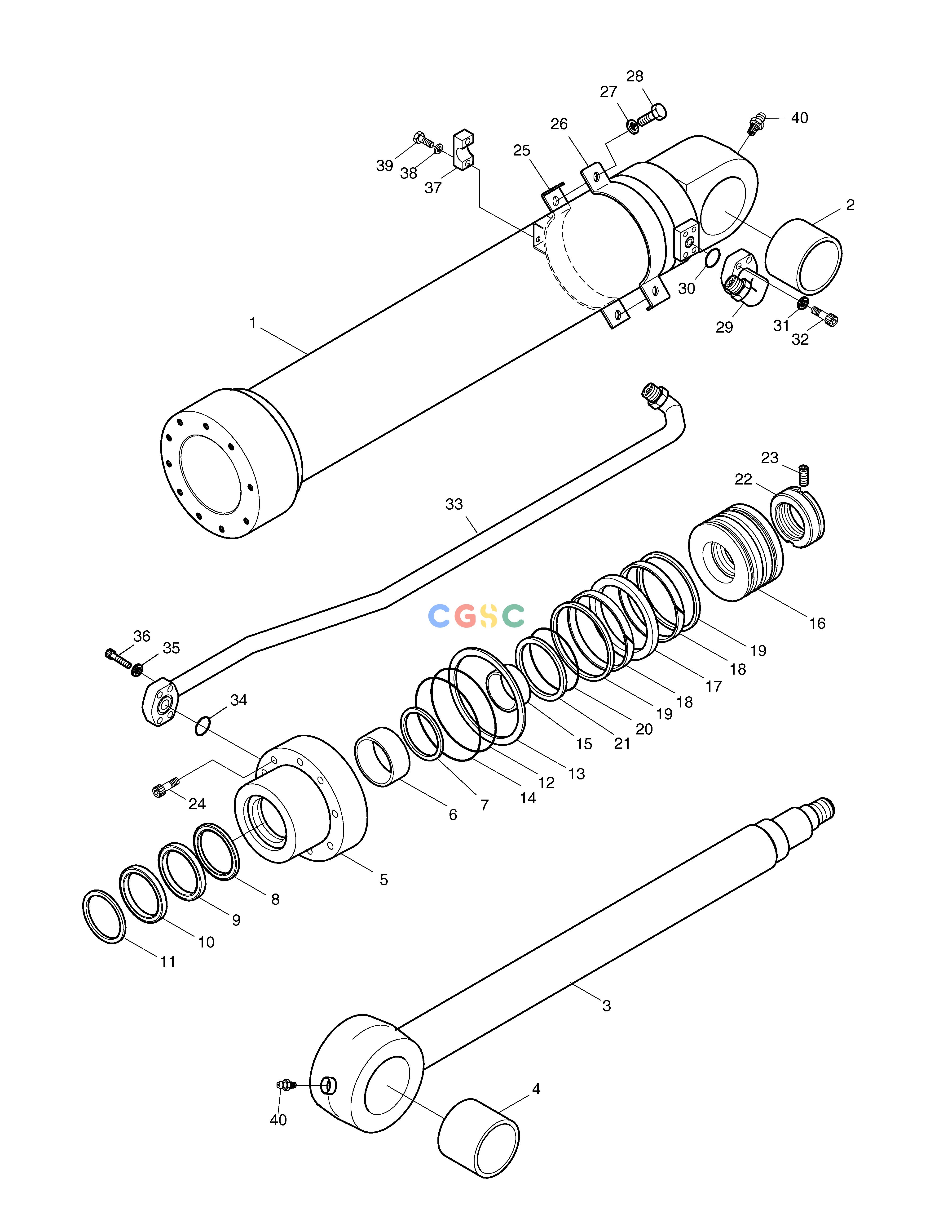 斗山零件查询BUCKET CYLINDER SOLAR 185W-V Doosan parts catalog online