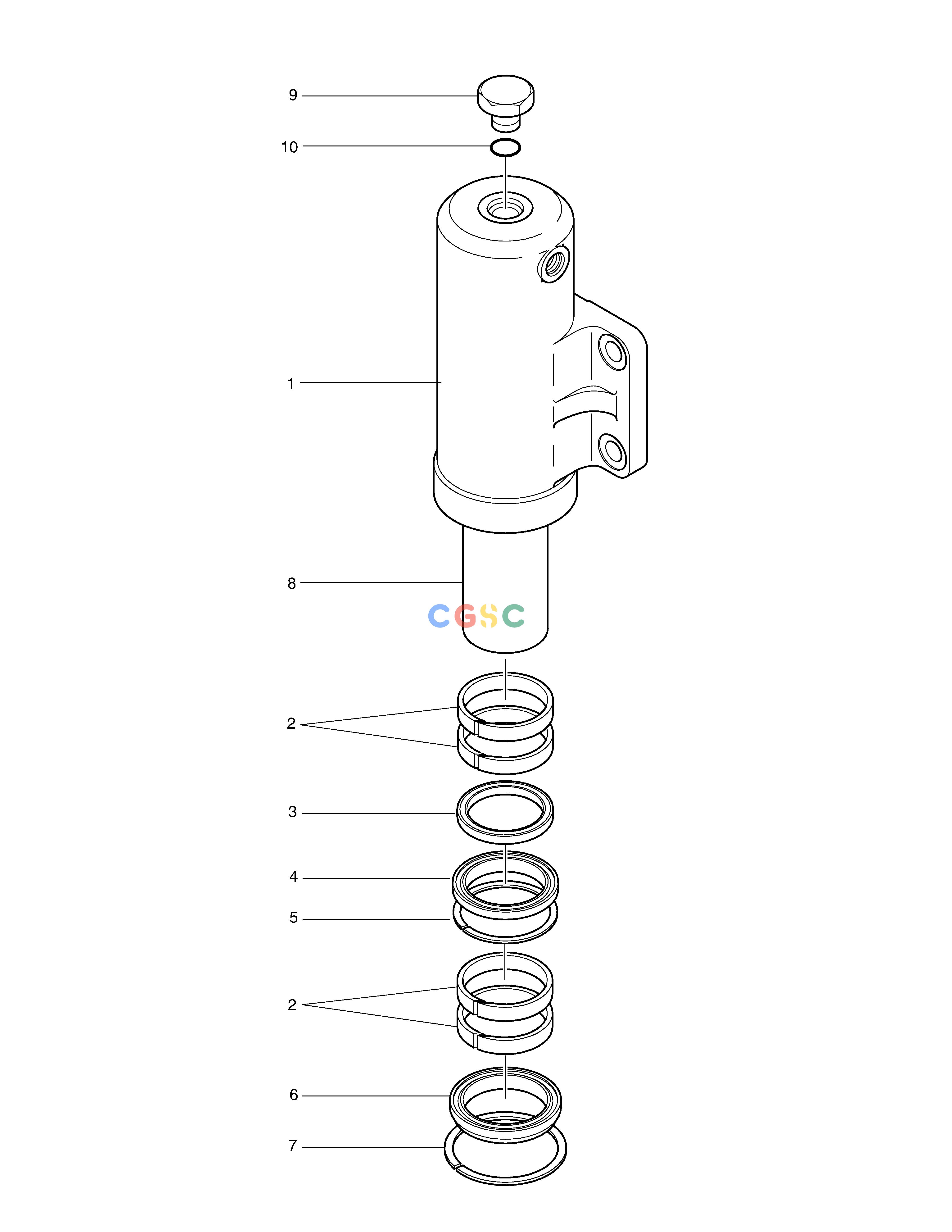 斗山零件查询CHOCKING CYLINDER-L.H SOLAR 185W-V Doosan parts catalog online