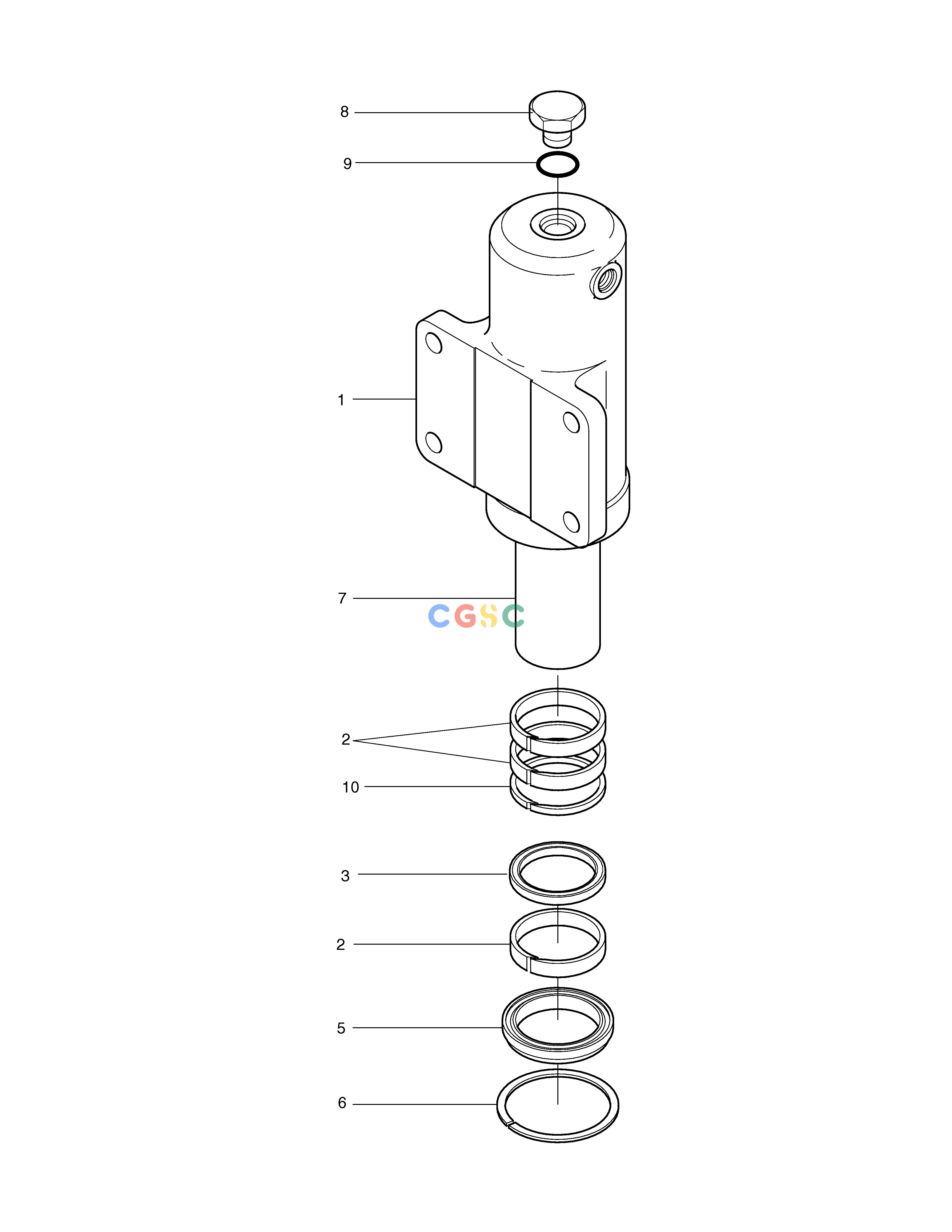 斗山零件查询CHOCKING CYLINDER-R.H SOLAR 185W-V Doosan parts catalog online