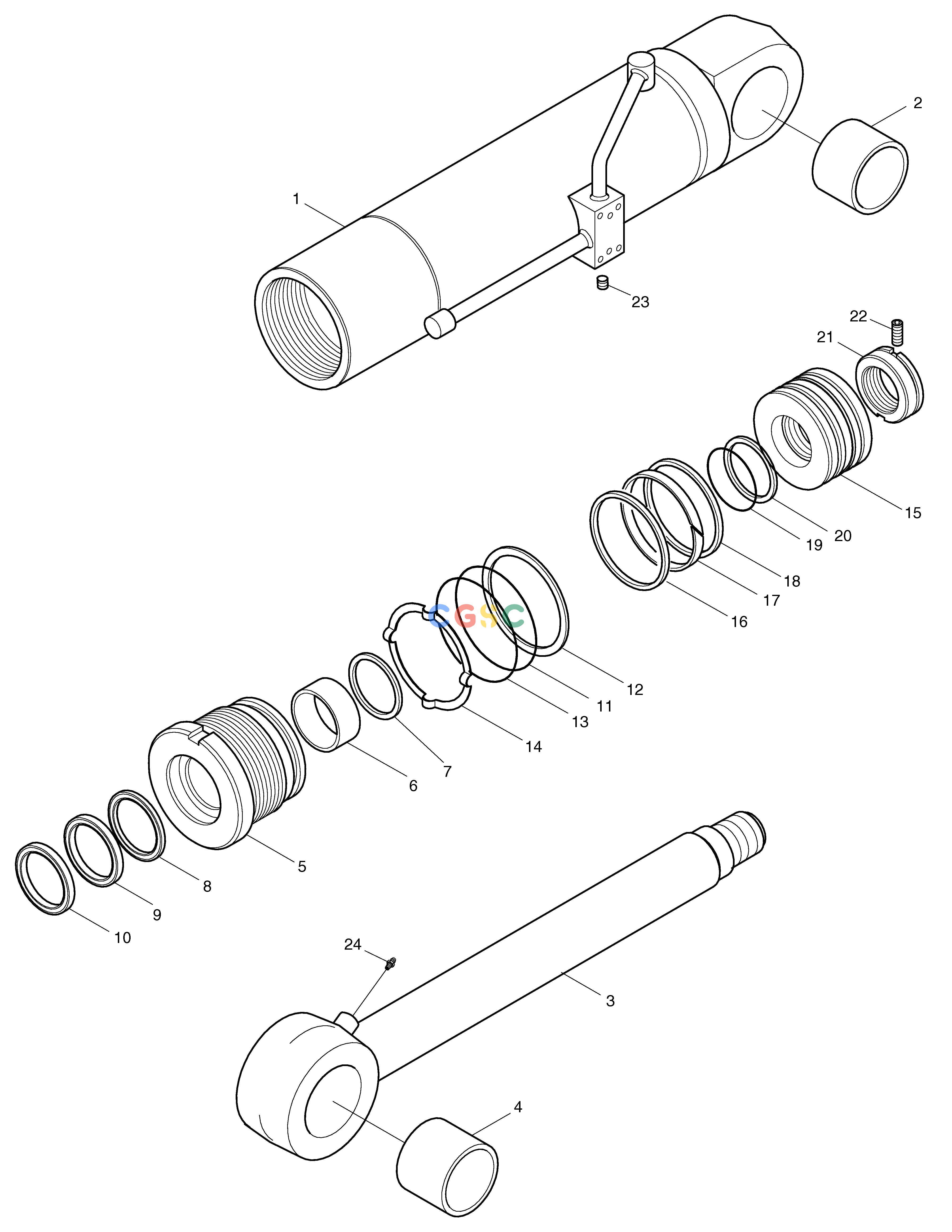 斗山零件查询OUTRIGGER CYLINDER SOLAR 185W-V Doosan parts catalog online