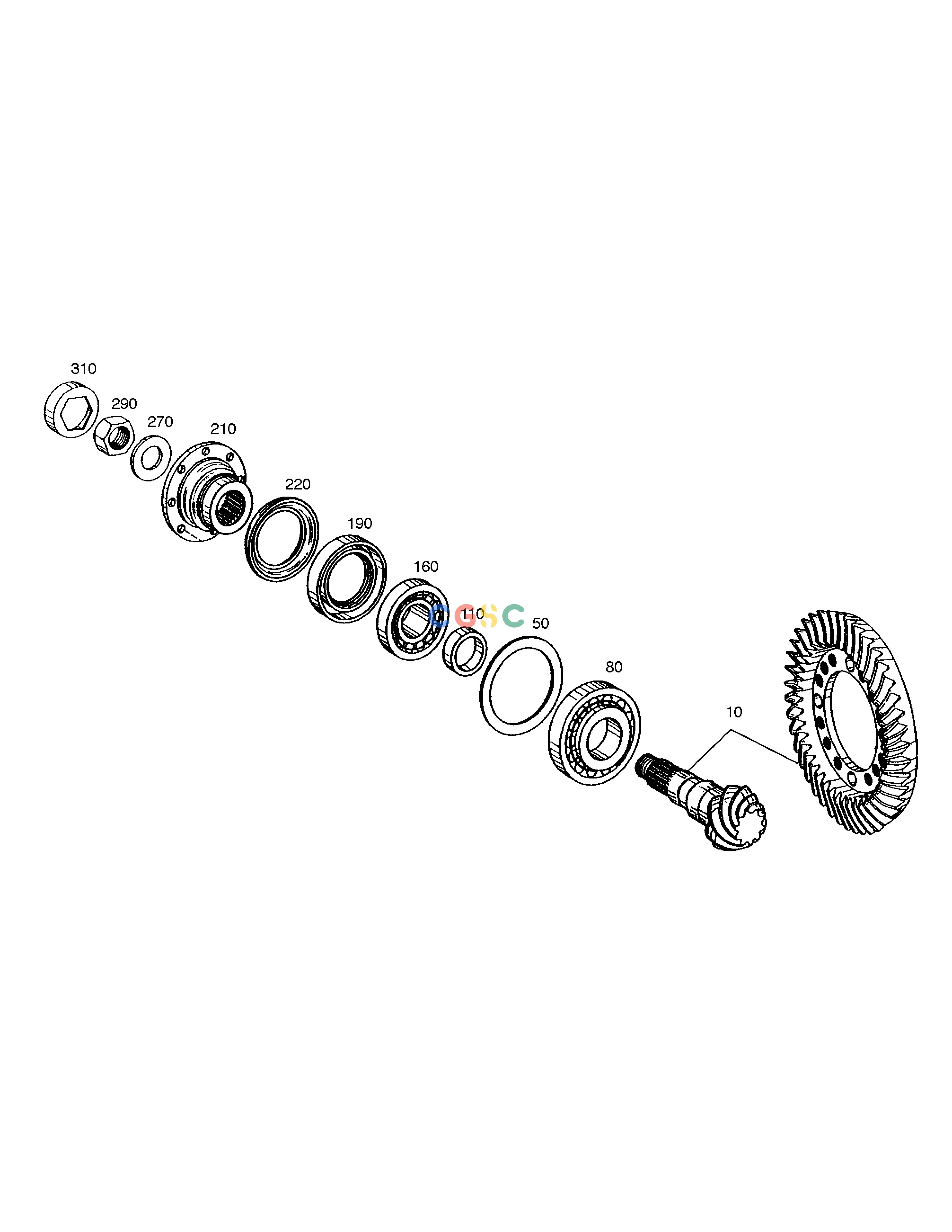斗山零件查询INPUT-FRONT AXLE SOLAR 185W-V Doosan parts catalog online