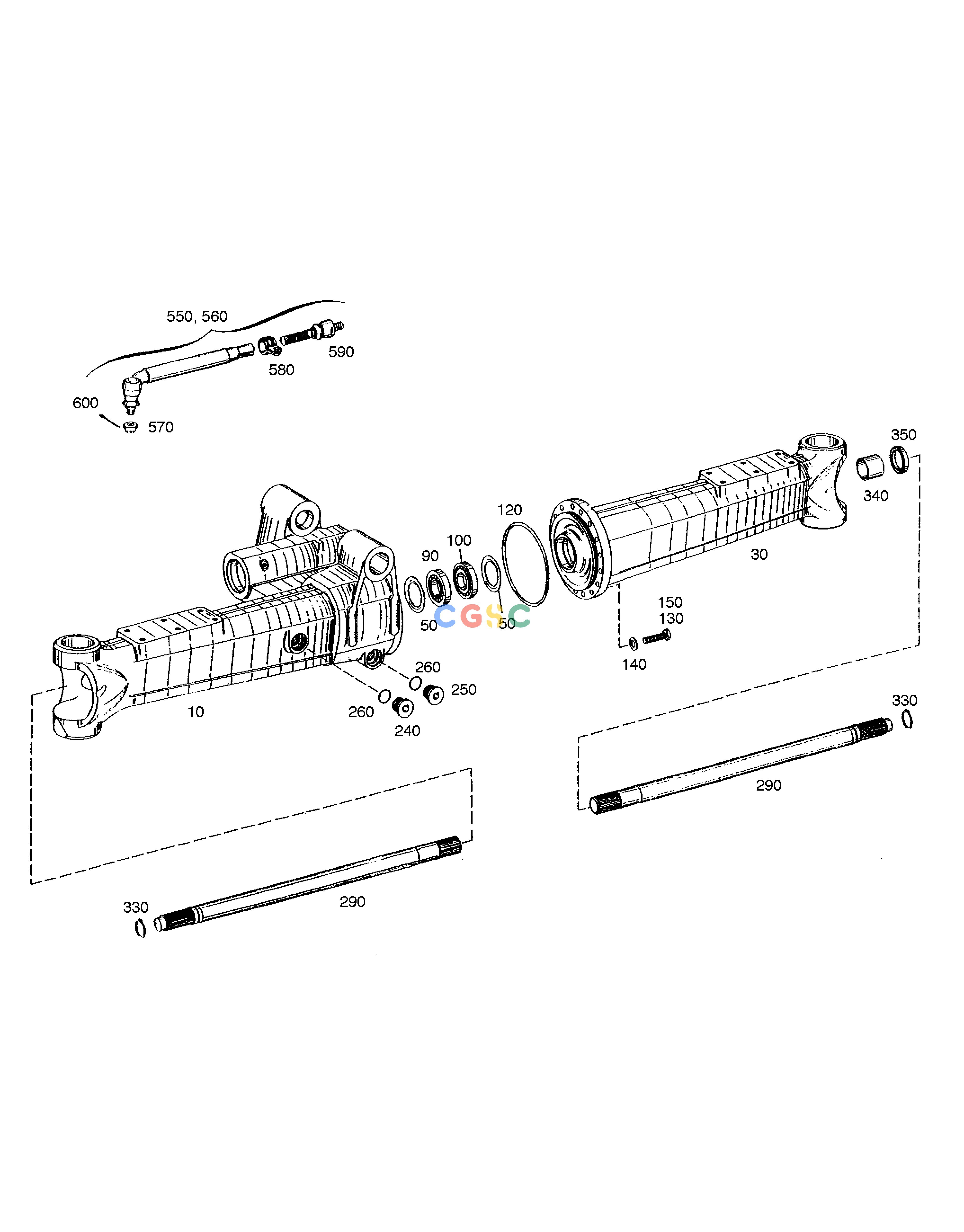 斗山零件查询AXLE CASING-FRONT AXLE SOLAR 185W-V Doosan parts catalog online