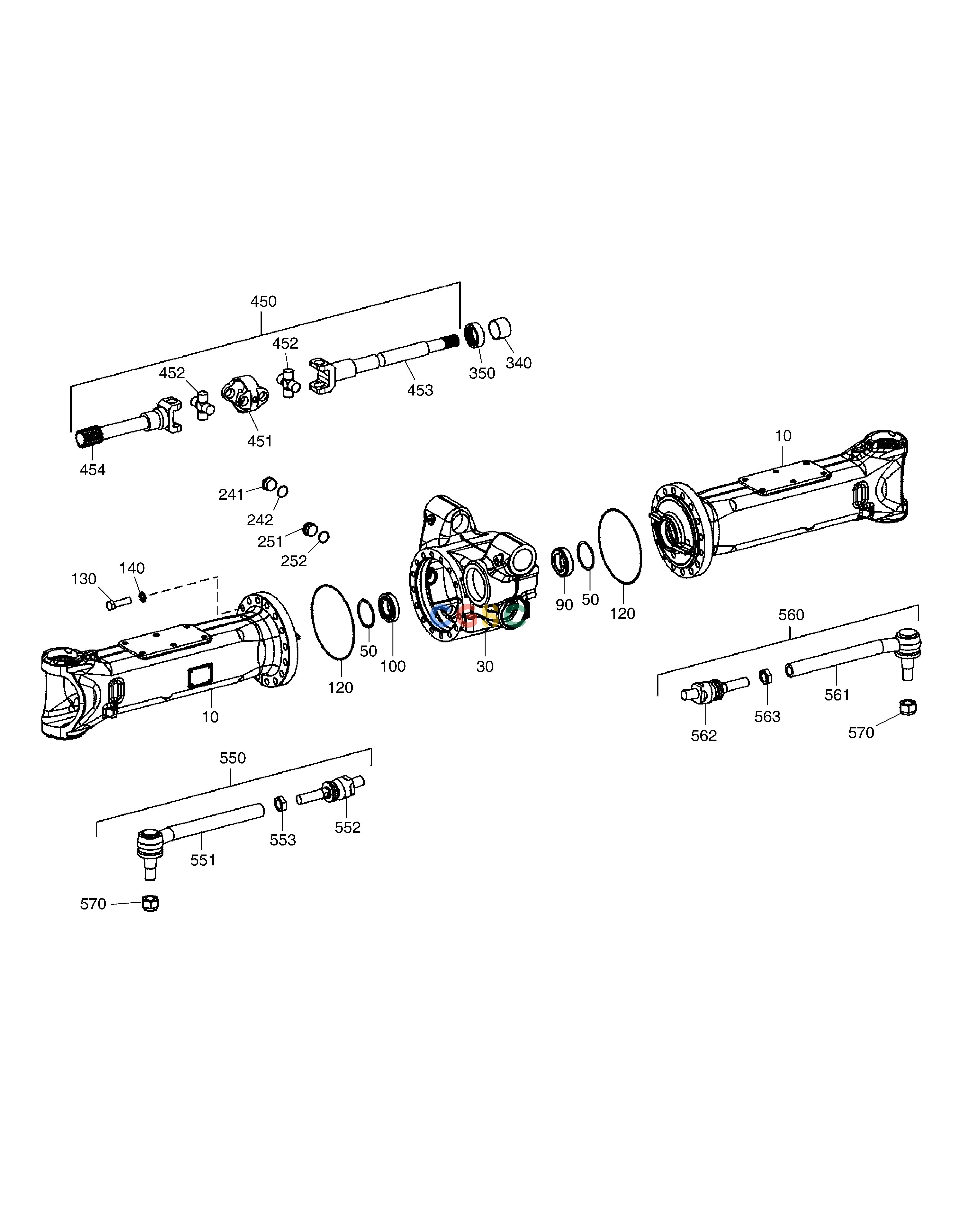 斗山零件查询AXLE CASING - FRONT AXLE SOLAR 185W-V Doosan parts catalog online