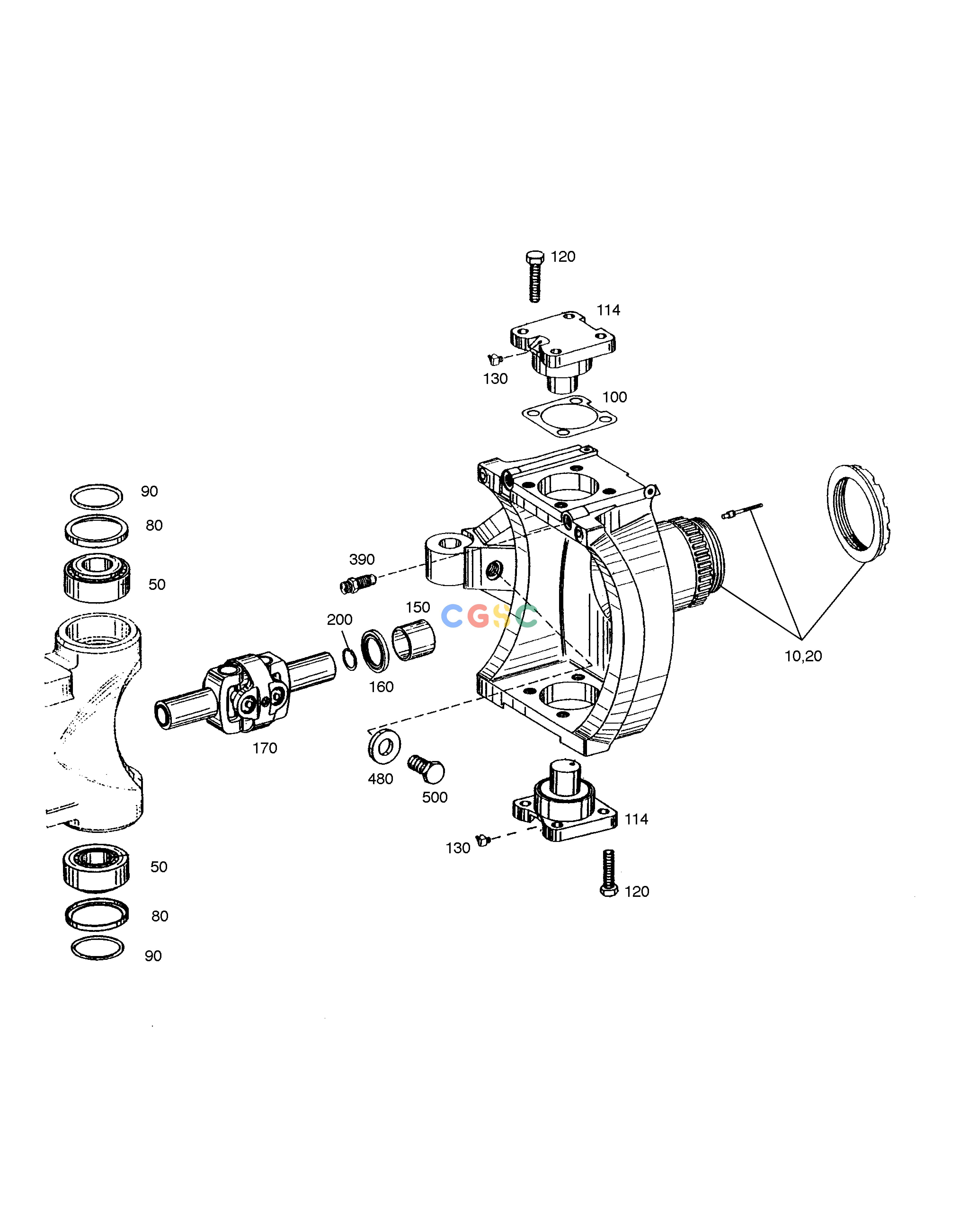 斗山零件查询JOINT HOUSING-FRONT AXLE SOLAR 185W-V Doosan parts catalog online