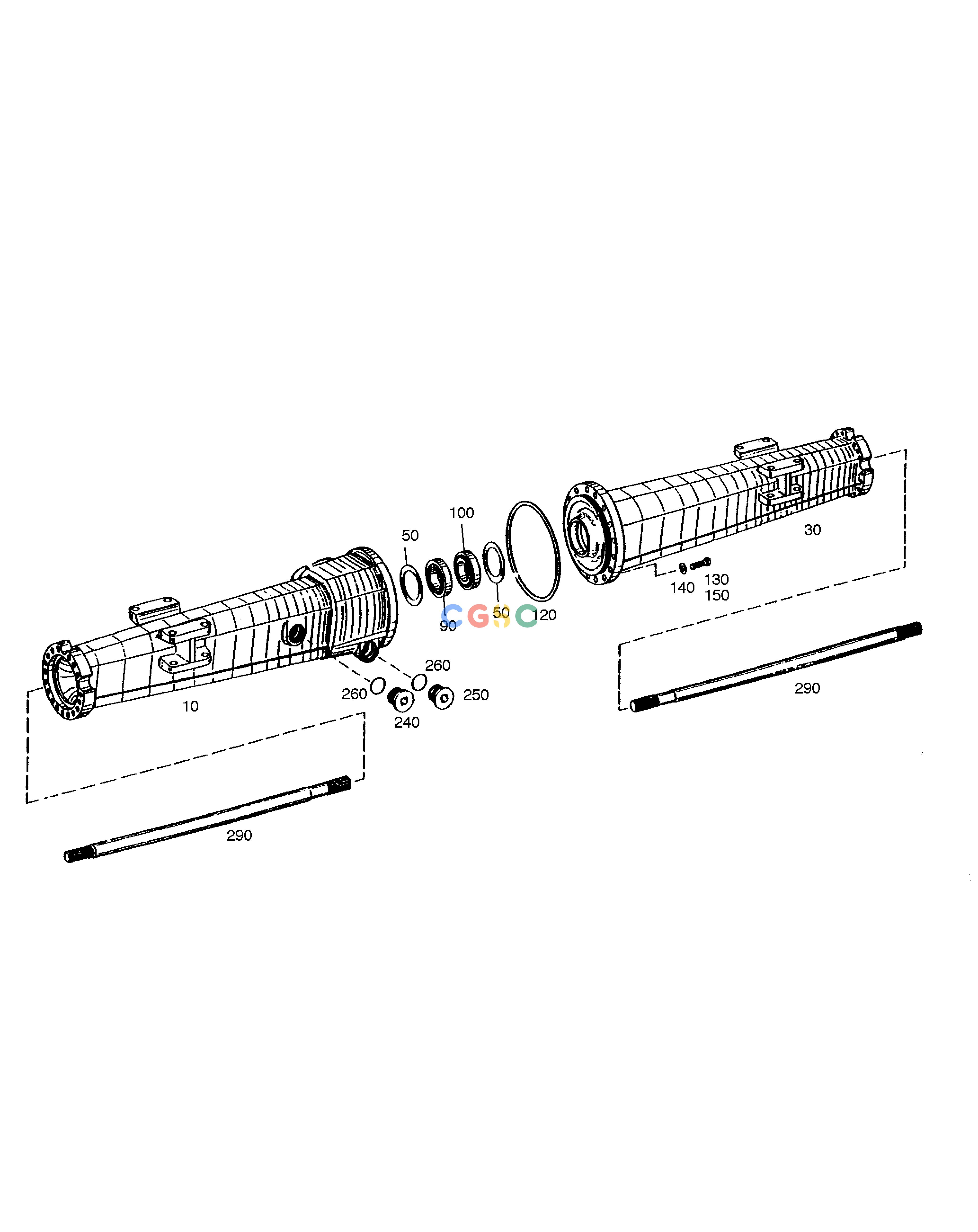 斗山零件查询AXLE CASING-REAR AXLE SOLAR 185W-V Doosan parts catalog online