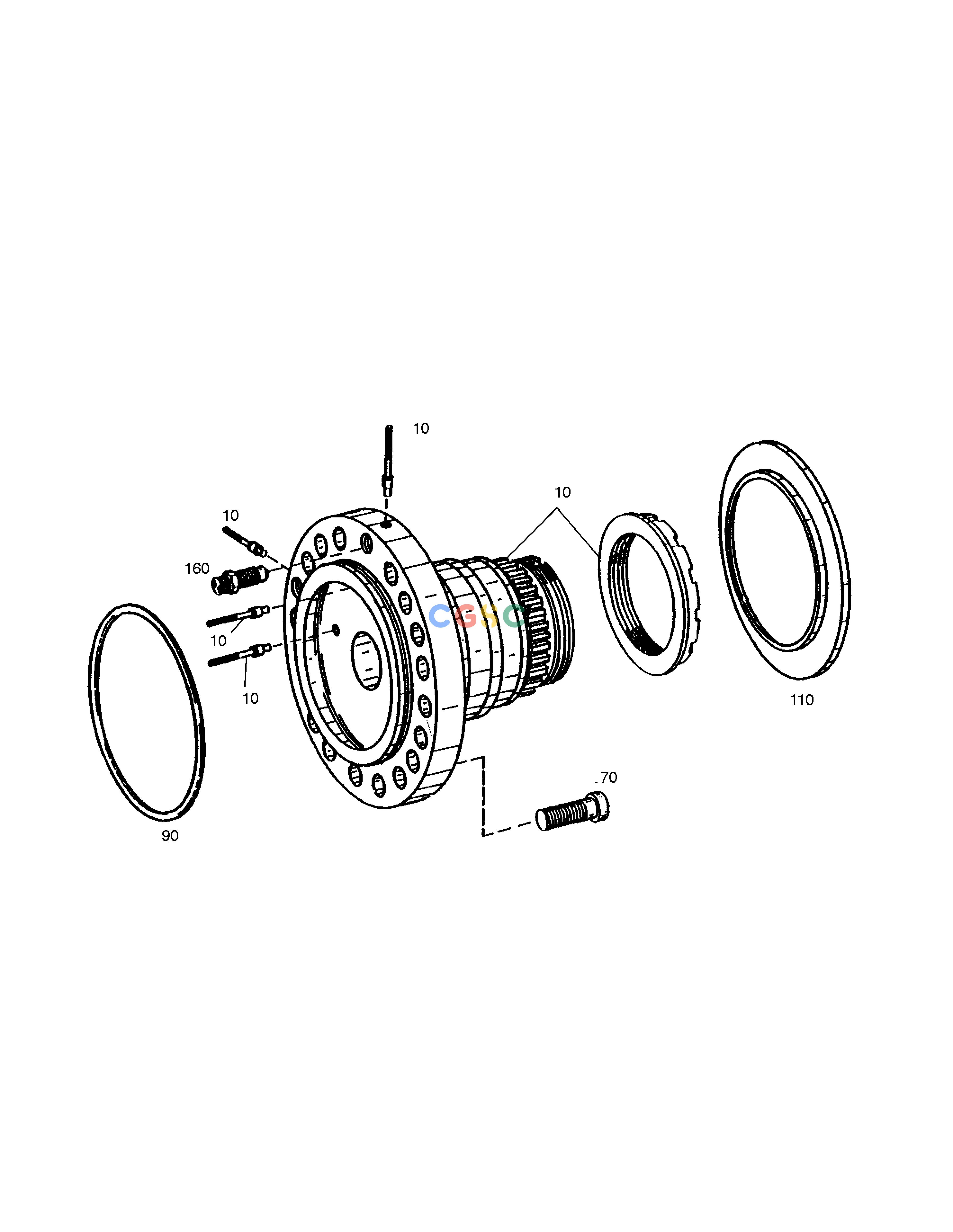斗山零件查询HUB. CARRIER-REAR AXLE SOLAR 185W-V Doosan parts catalog online