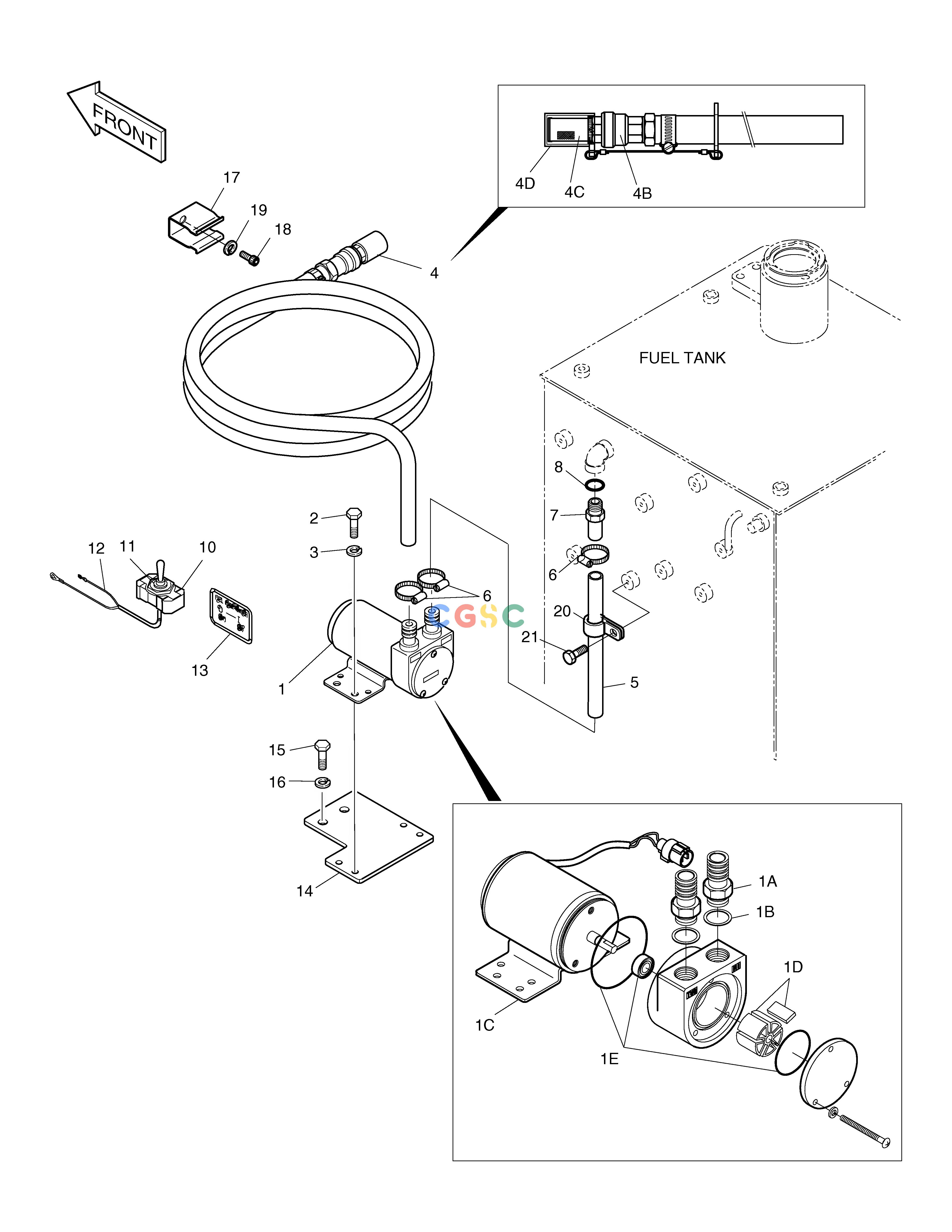 斗山零件查询FUEL FILLER PUMP ASS'Y SOLAR 185W-V Doosan parts catalog online