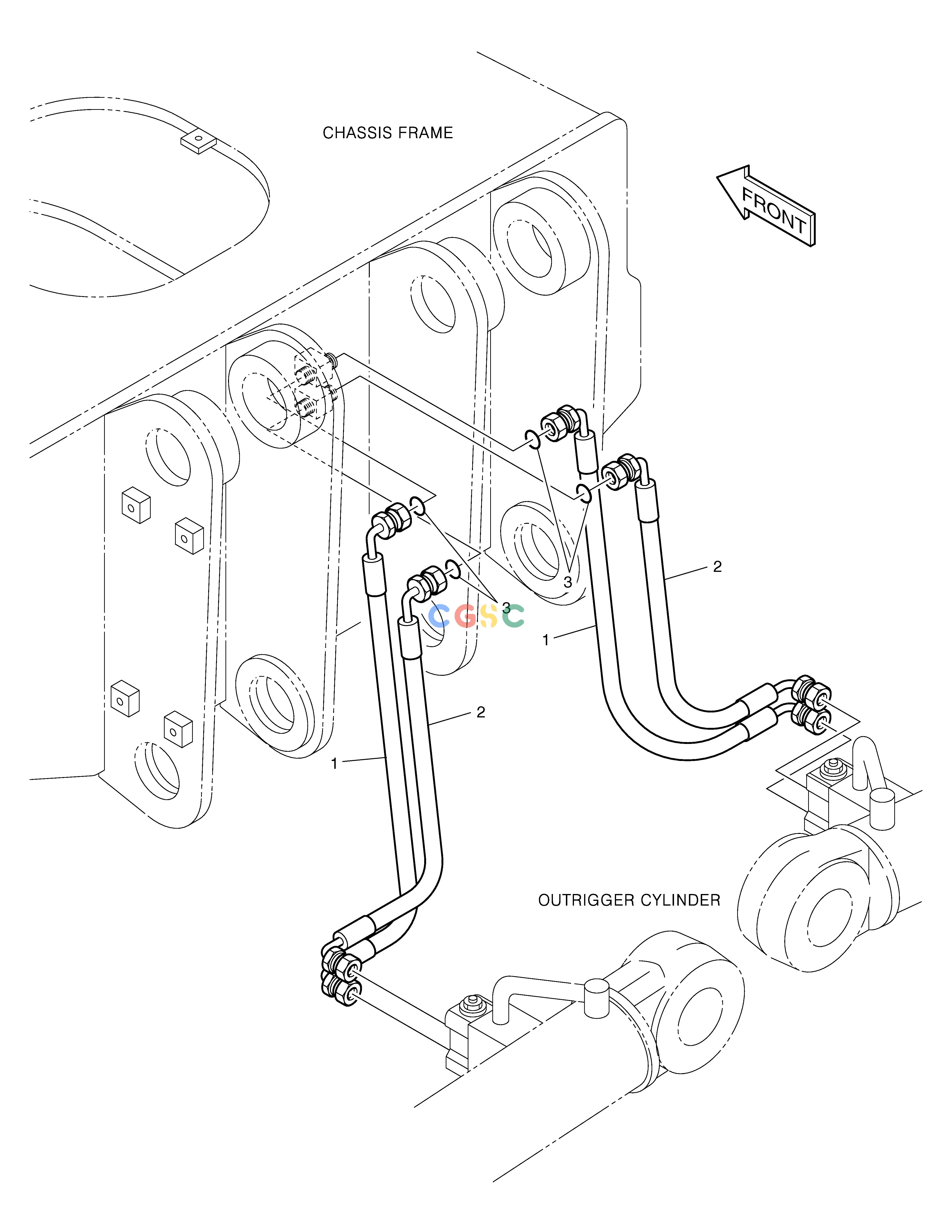 斗山零件查询OUTRIGGER PIPING-REAR SOLAR 185W-V Doosan parts catalog online