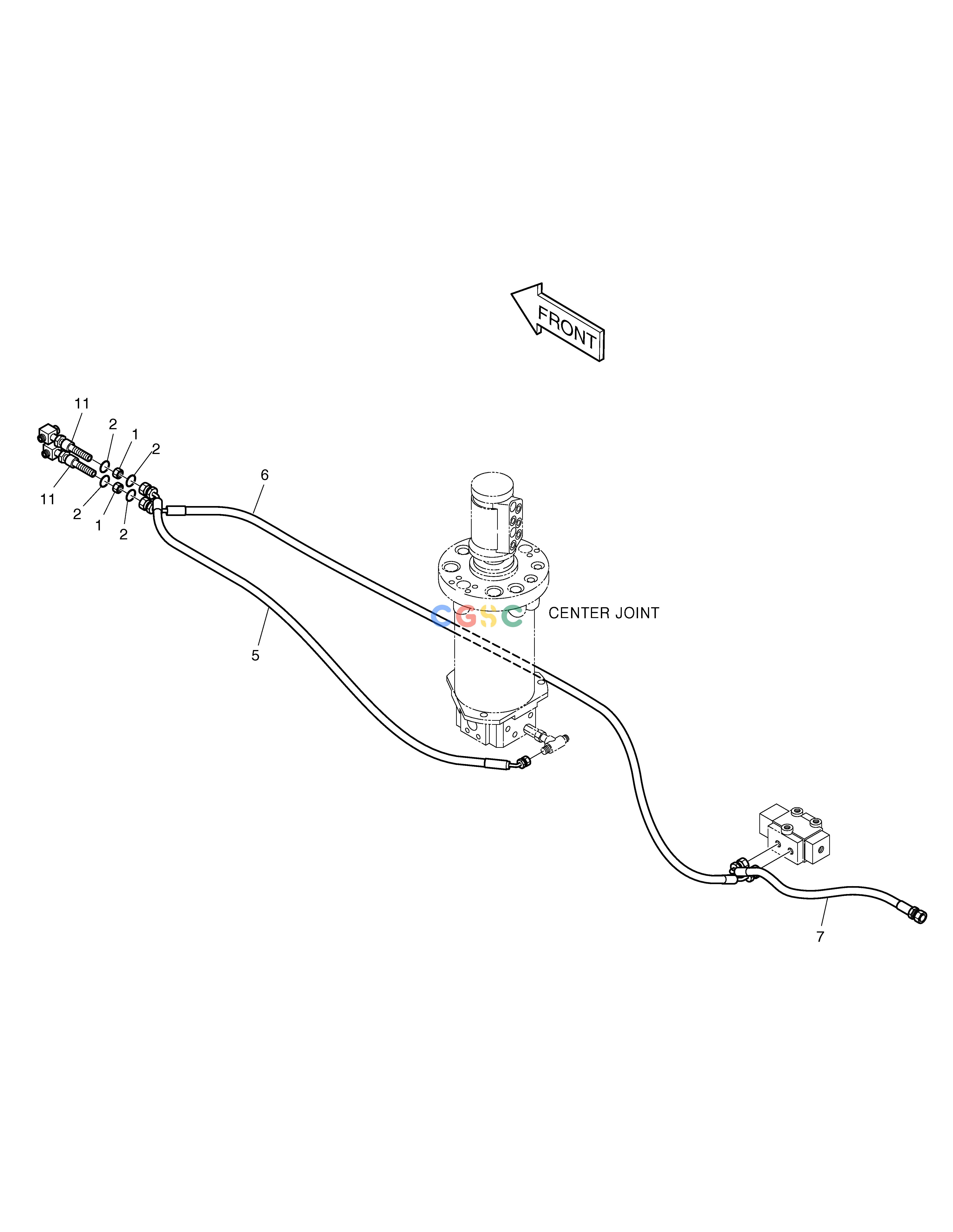 斗山零件查询FRONT DOZER PIPING SOLAR 185W-V Doosan parts catalog online