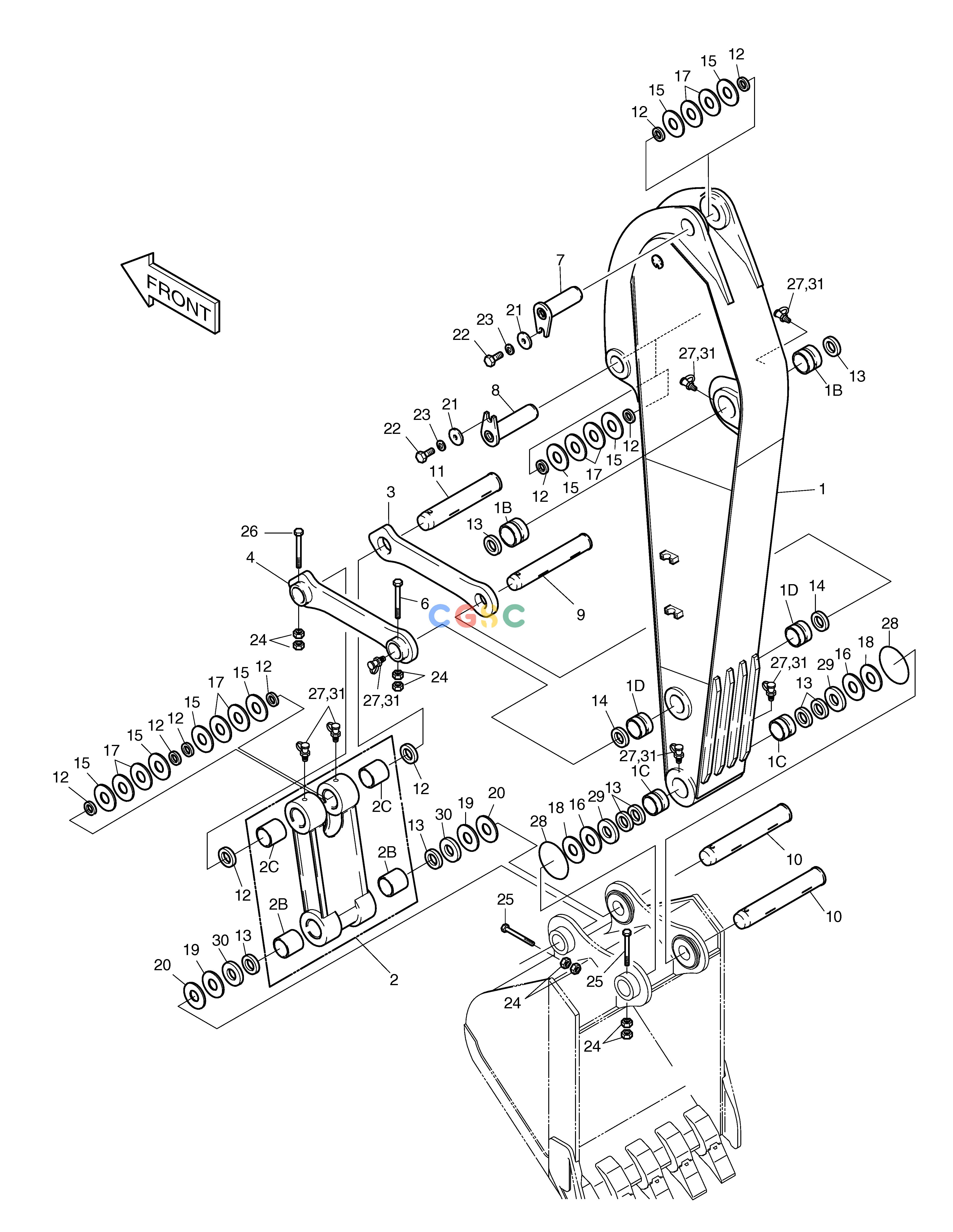 斗山零件查询ARM-2.2m SOLAR 185W-V Doosan parts catalog online