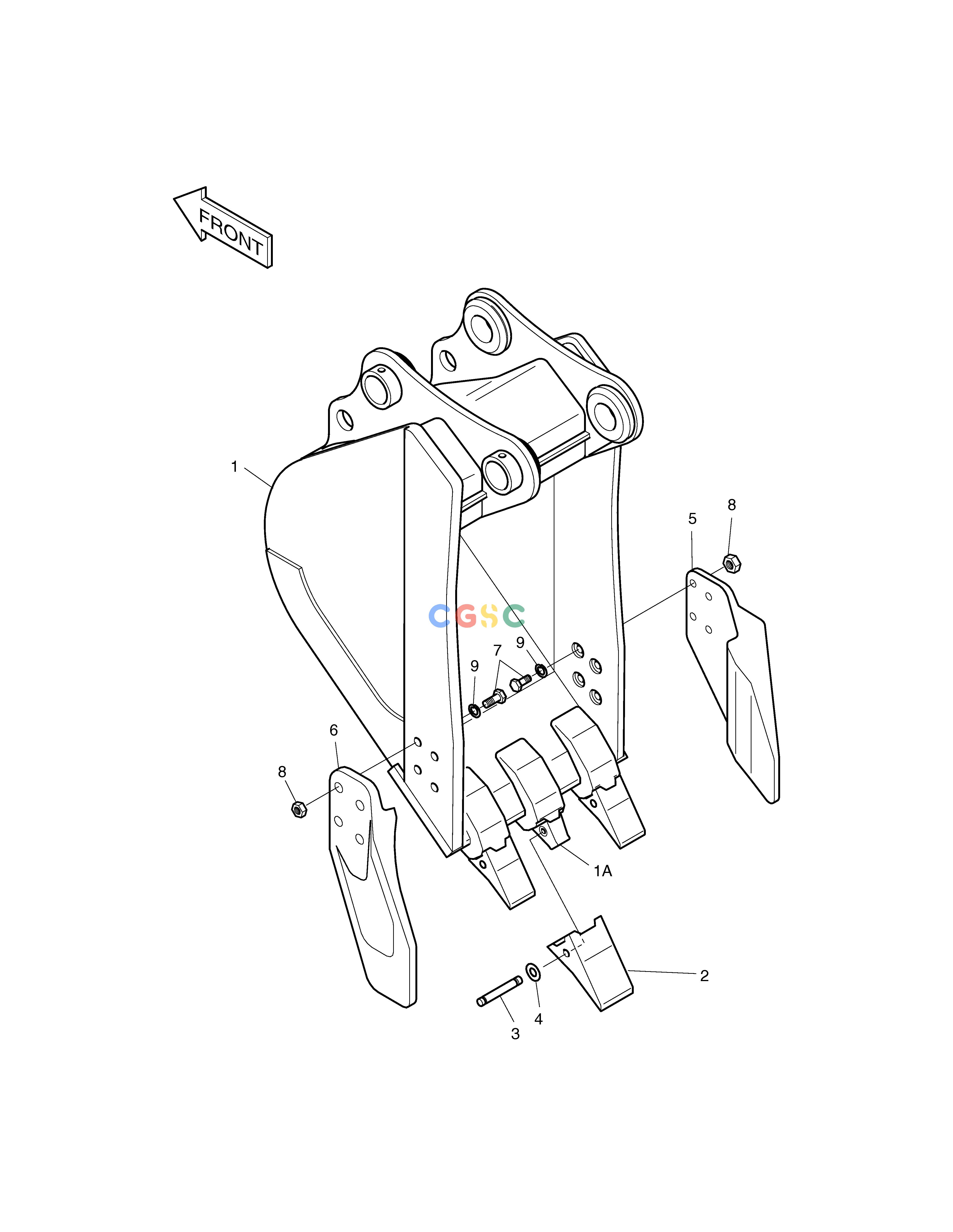 斗山零件查询BUCKET-0.45m³ SOLAR 185W-V Doosan parts catalog online