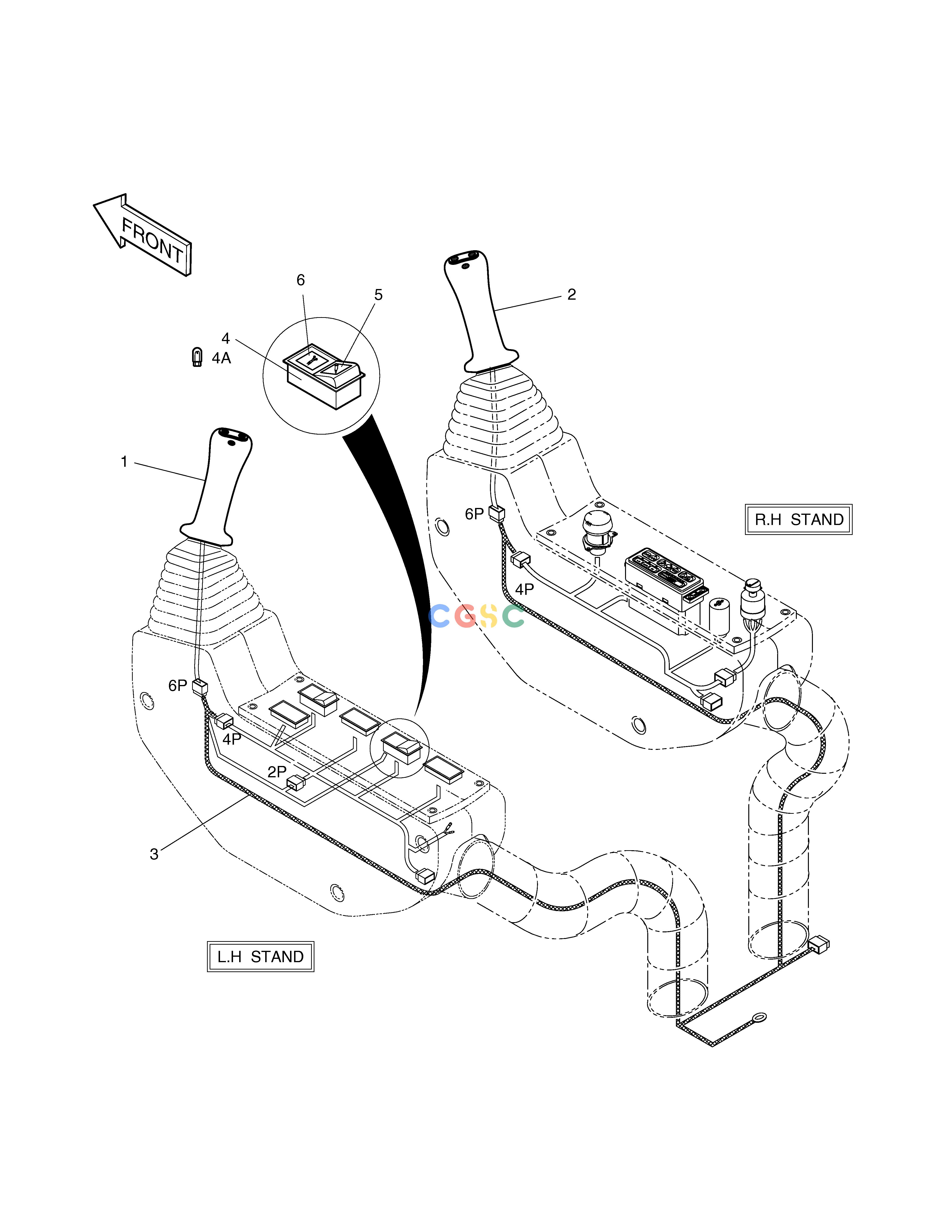 斗山零件查询JOYSTICK VALVE ASS'Y-3 SWITCH SOLAR 185W-V Doosan parts catalog online