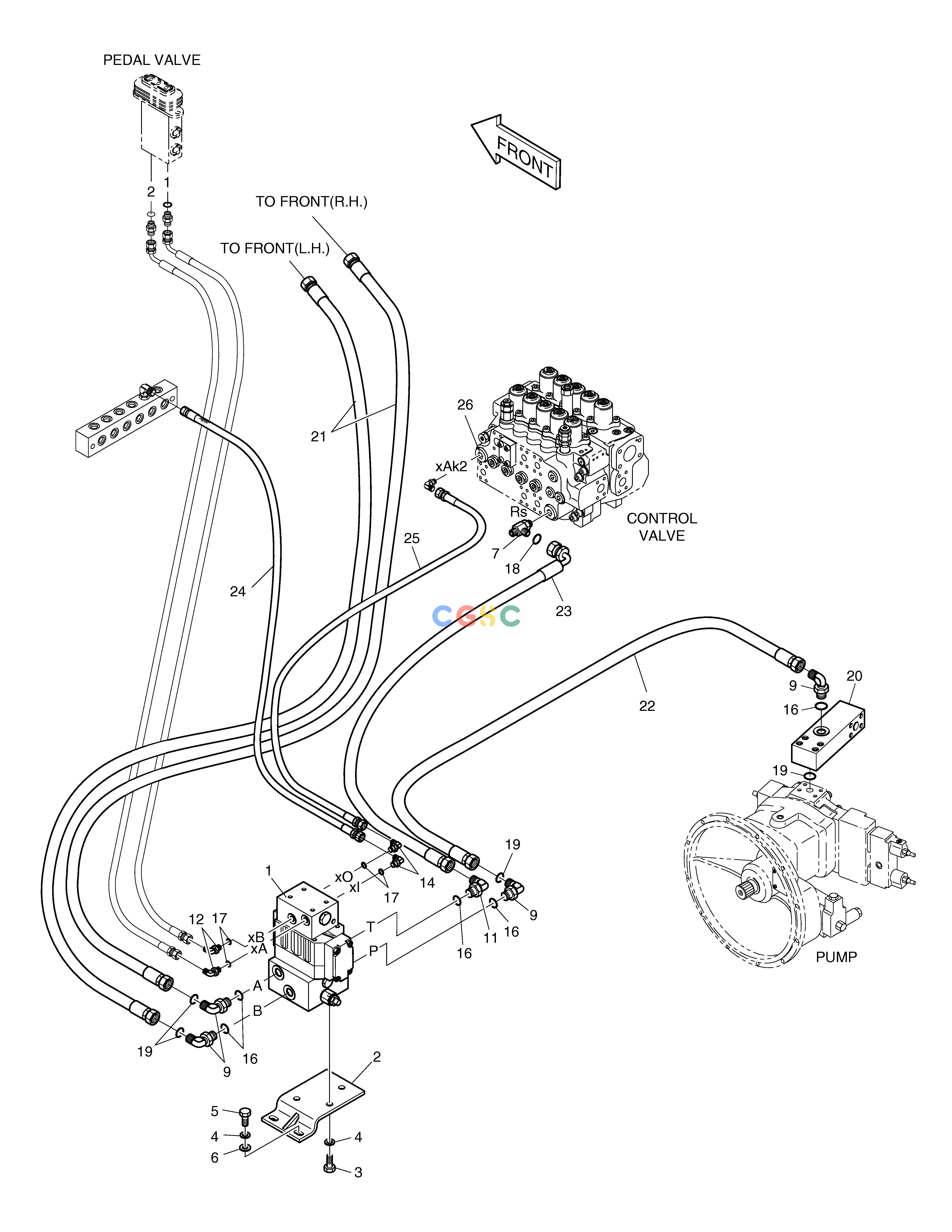 斗山零件查询MAIN PIPING-ROTATION & TILTING SOLAR 185W-V Doosan parts catalog online