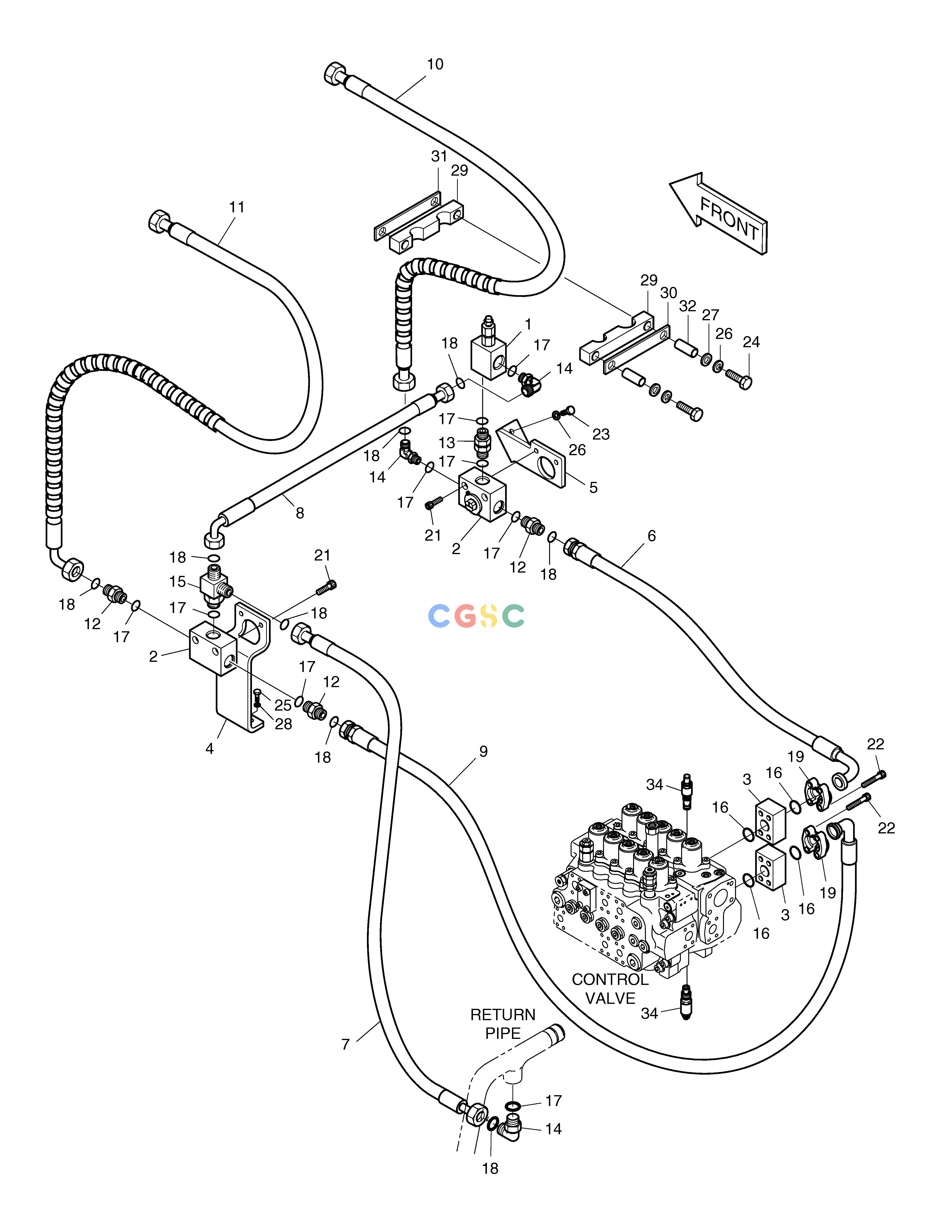 斗山零件查询MAIN PIPING-PE3C SOLAR 185W-V Doosan parts catalog online